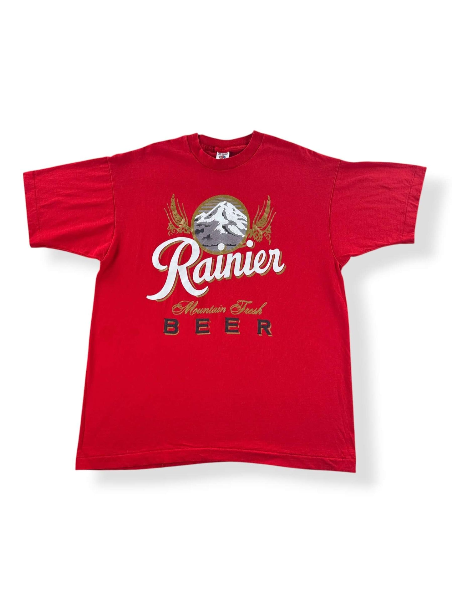 Front of Vintage Rainier Beer Tee SZ XL (Fits L)
