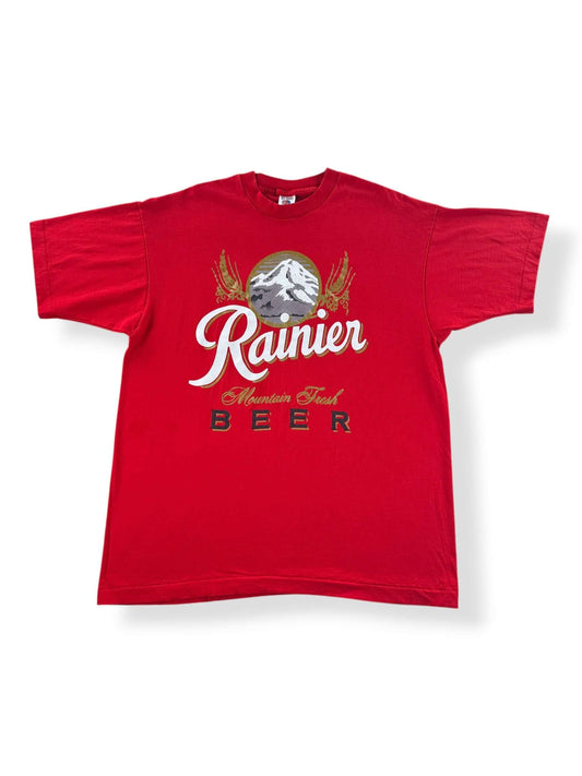 Front of Vintage Rainier Beer Tee SZ XL (Fits L)