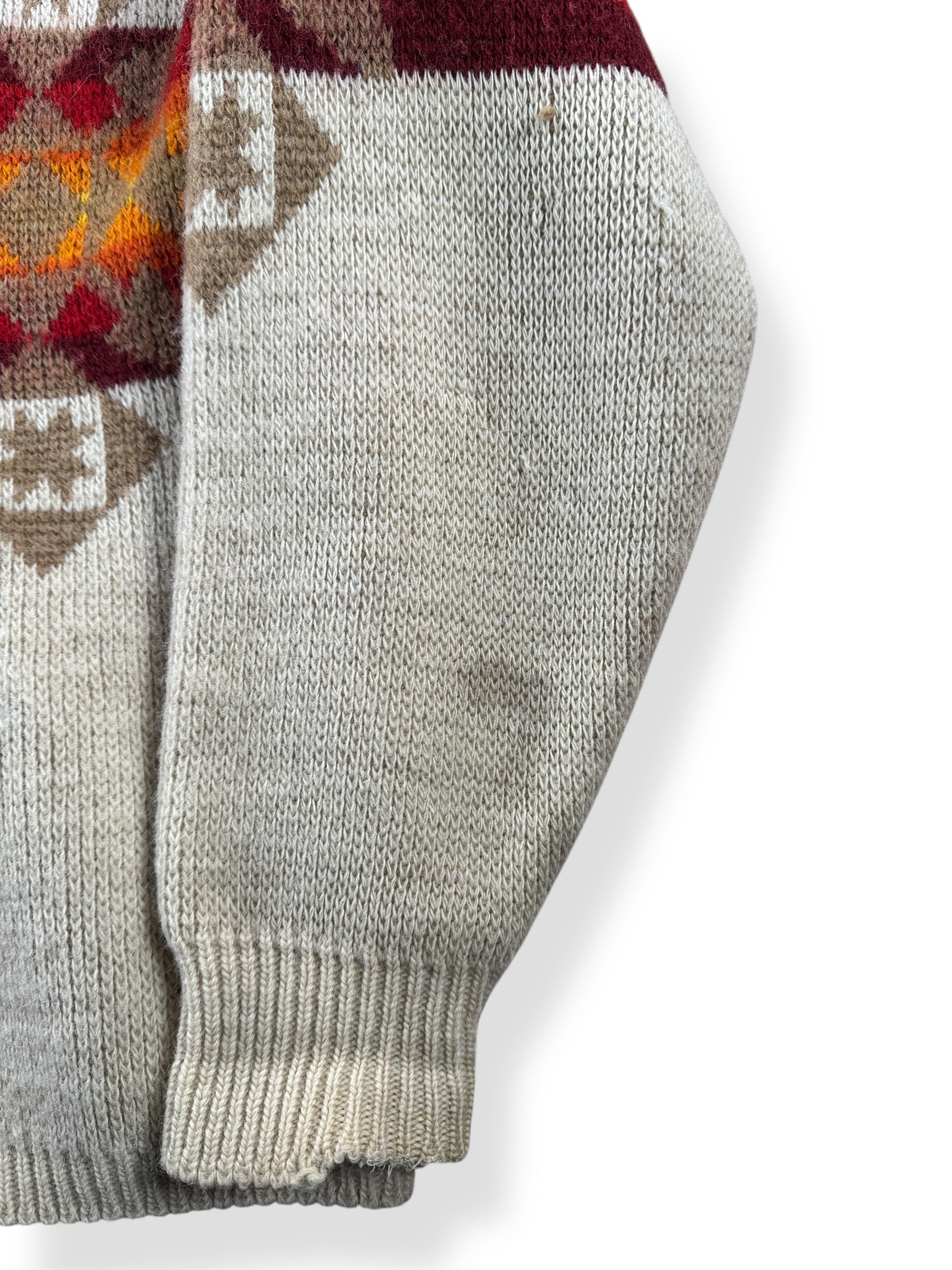 Sleeve on Vintage 70s Era Pendleton Western Wear Cardigan SZ L (Fits S/M)