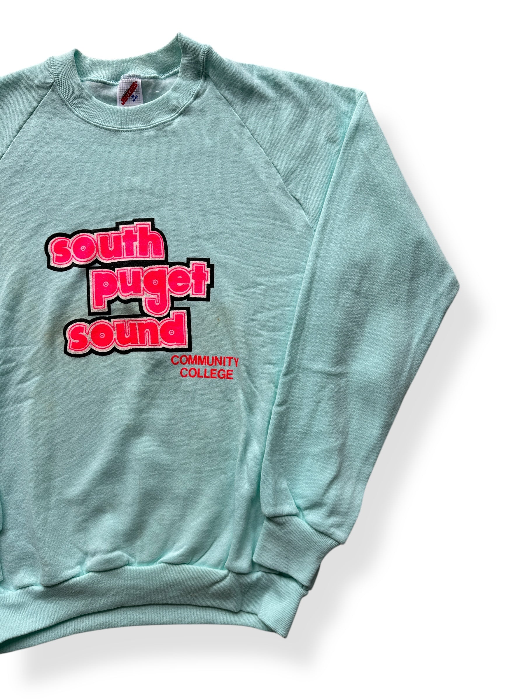 Front Left of Vintage NOS South Puget Sound Community College Crewneck SZ M