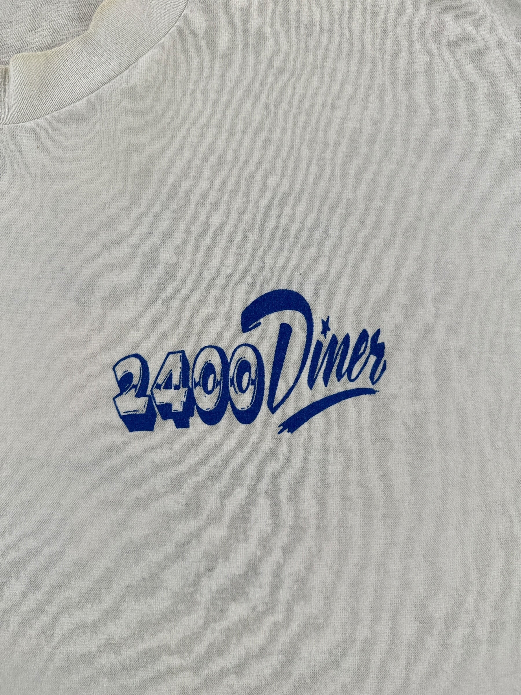 Front Graphic of Vintage 2400 Diner Fredericksburg VA Tee SZ XL