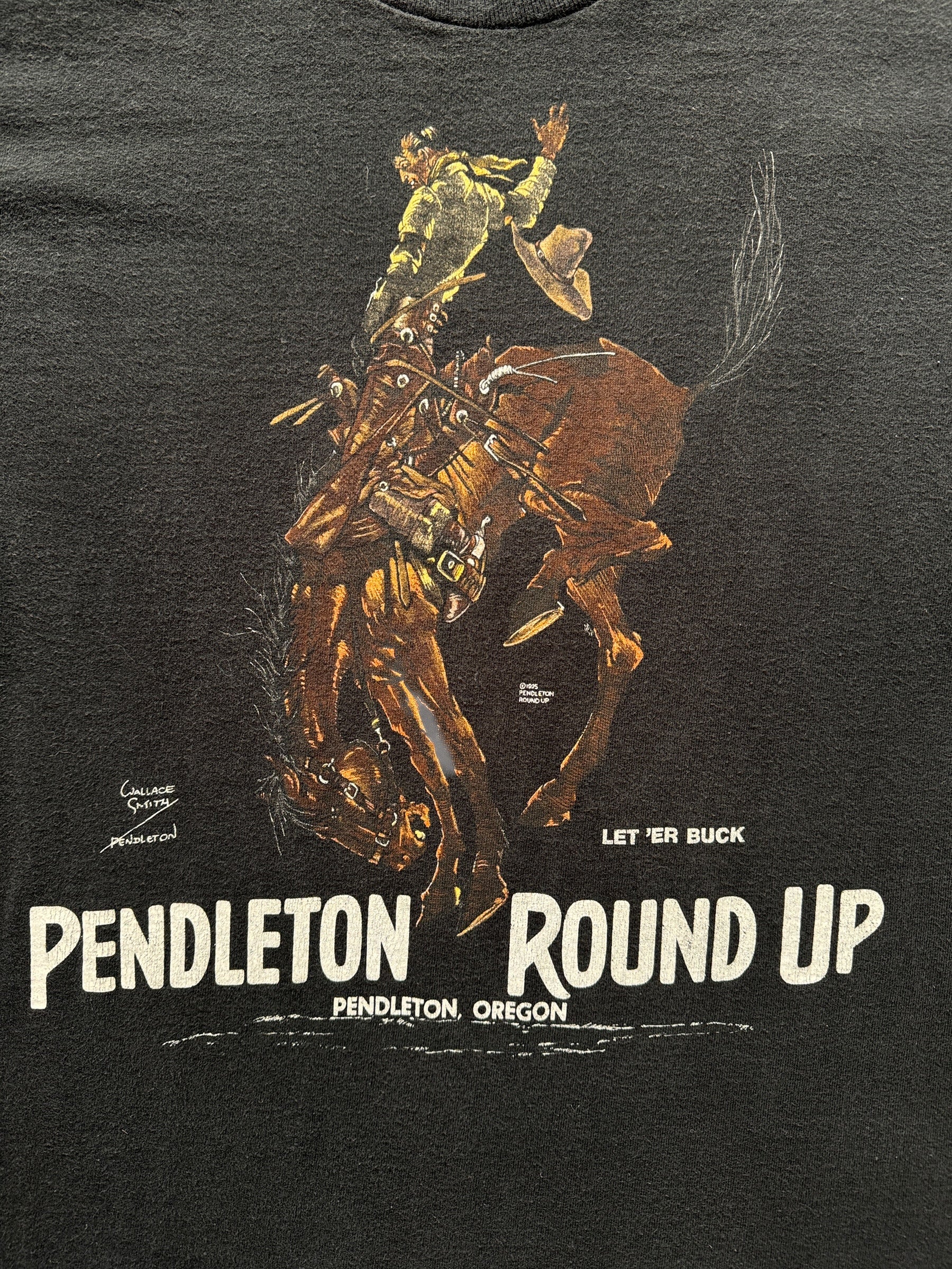 front graphic of Vintage Pendleton Round Up Tee SZ M