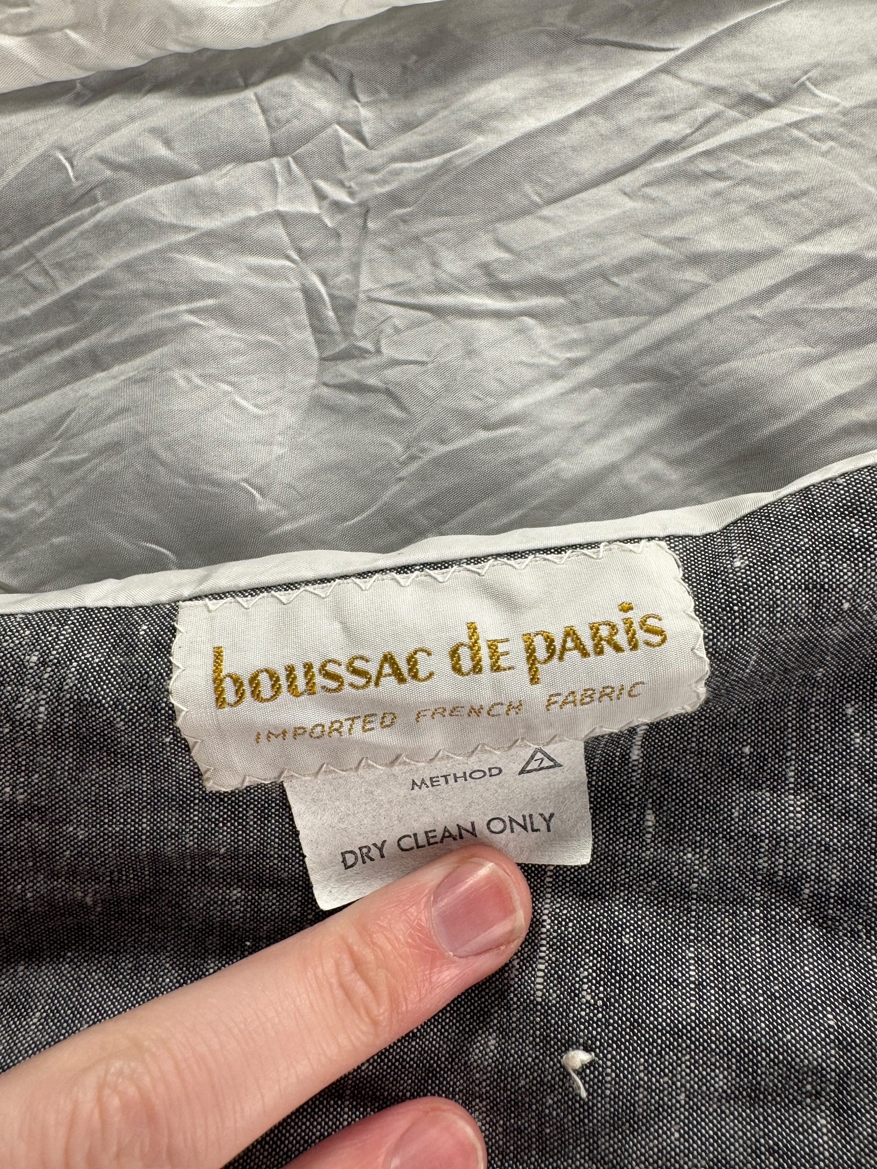 Maker tag of Vintage 60s Silk Blend Blazer SZ S