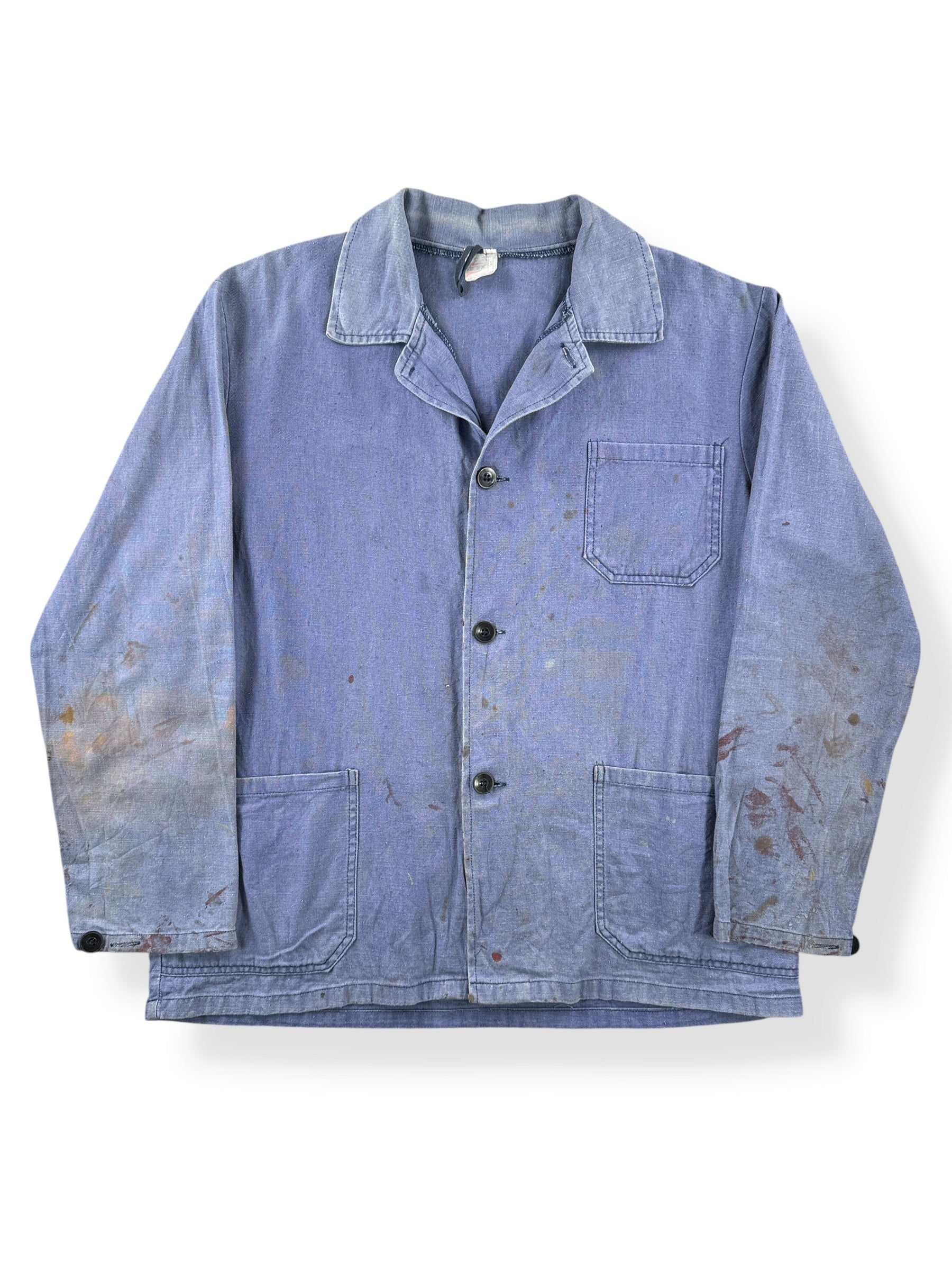 Front of Vintage Tejg French Chore Coat SZ L