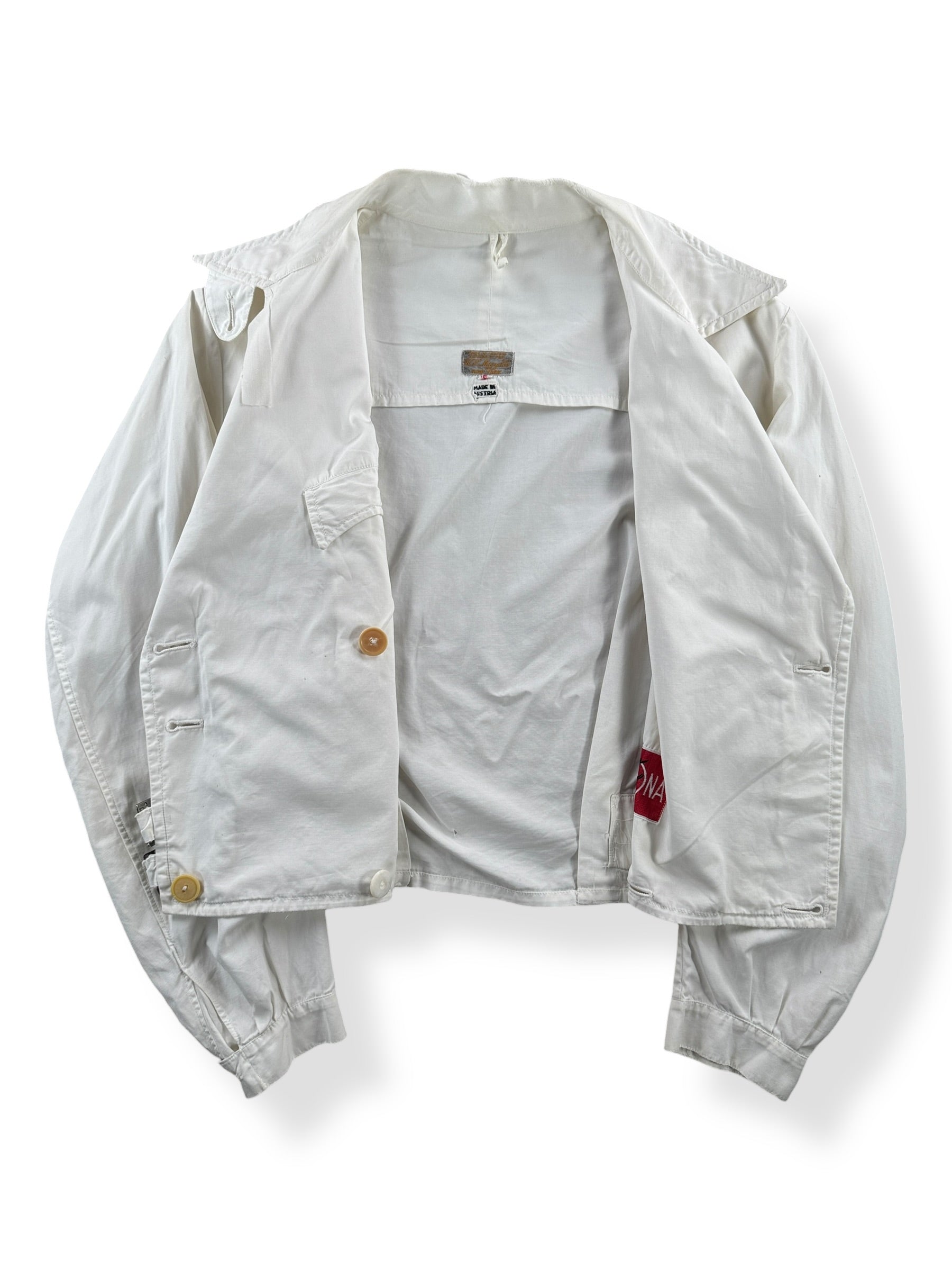 Inside of Vintage 50s White Ski Jacket SZ 42 (Fits S)