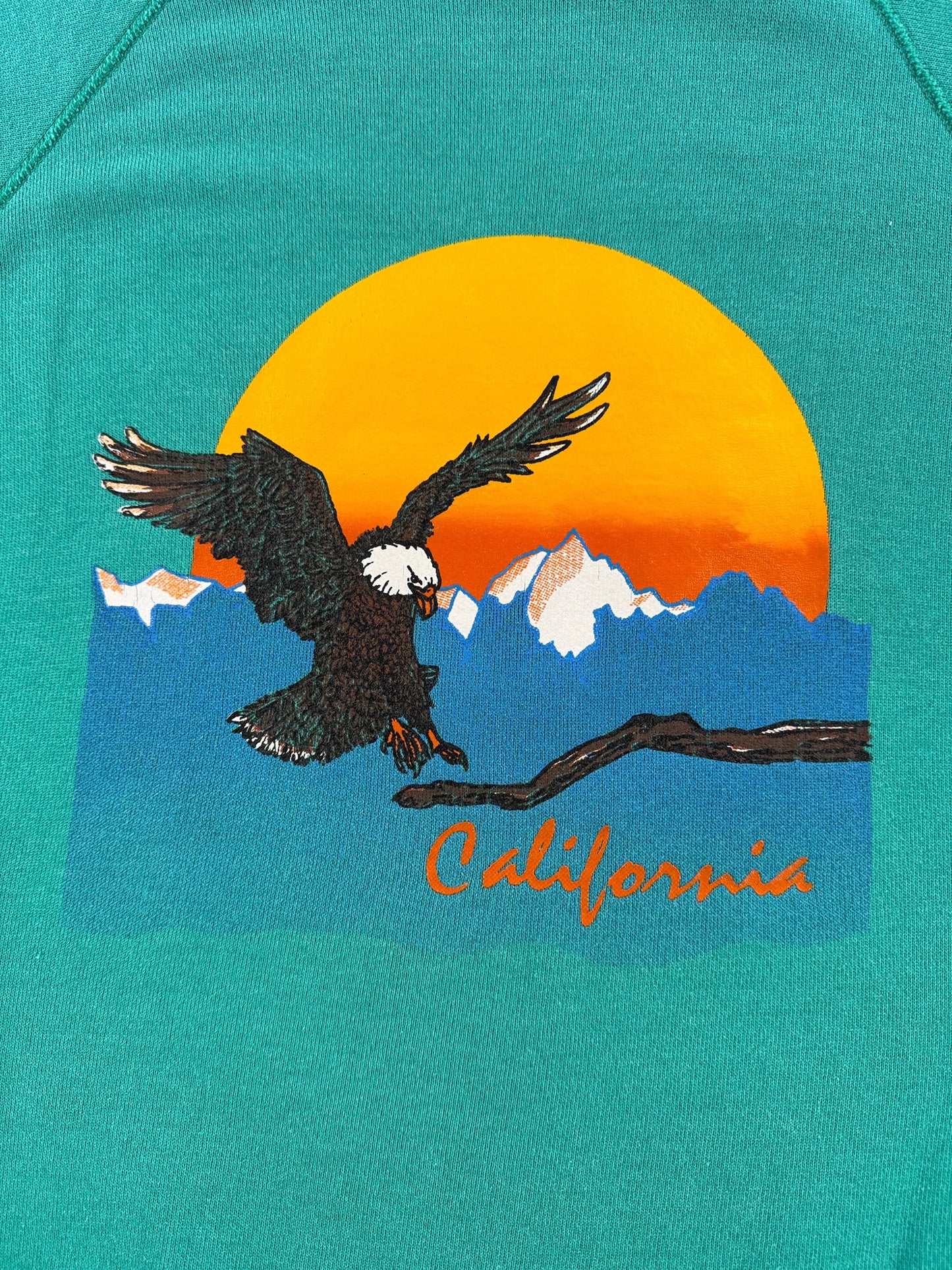 Back graphic on Vintage California Eagle Crewneck SZ L