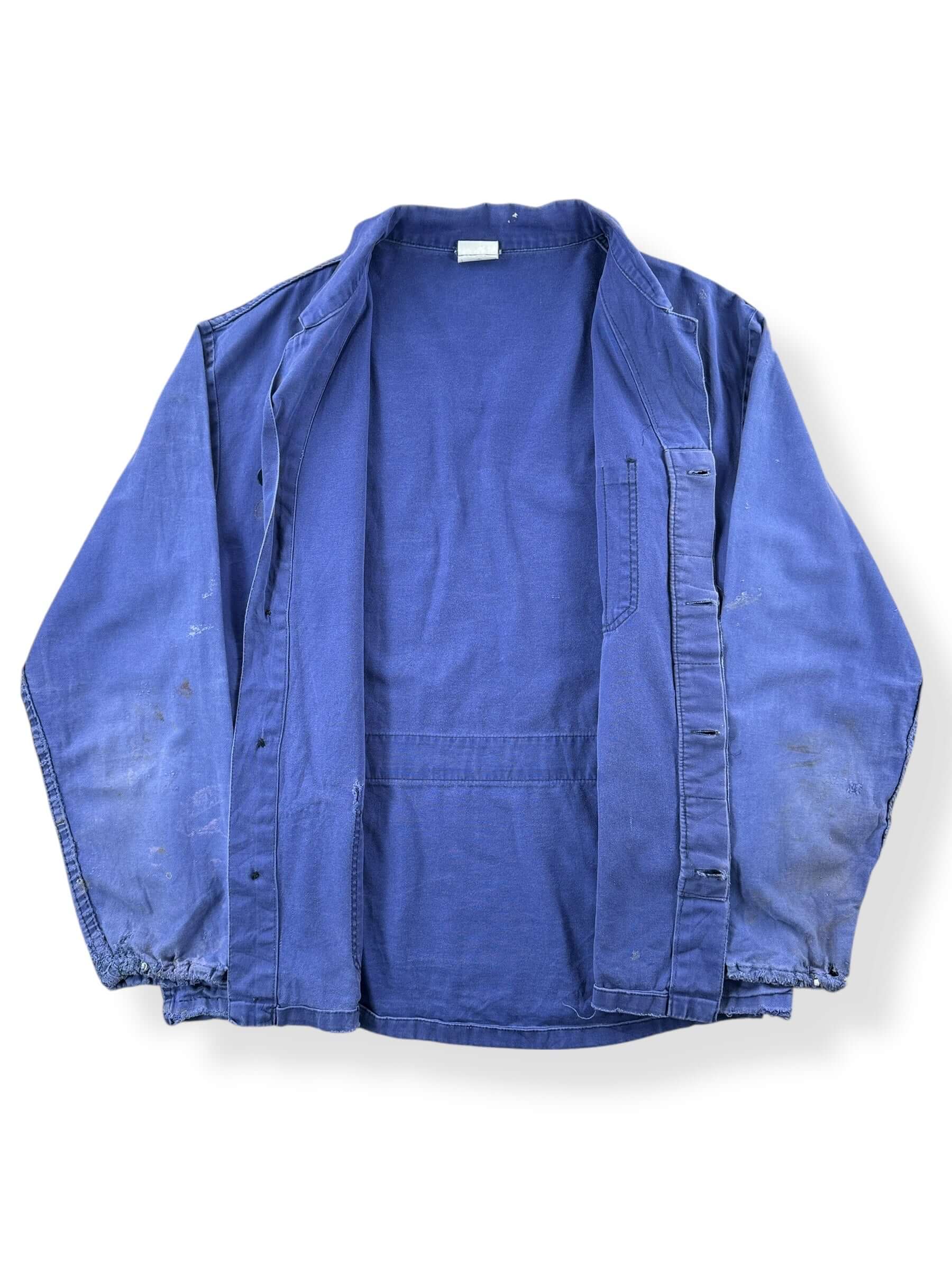 Inside of Vintage Worked In French Chore Coat SZ L