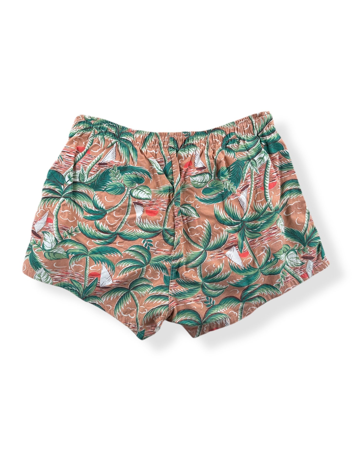 Back of Vintage McGregor Bates Big N Little Aloha Shorts W32
