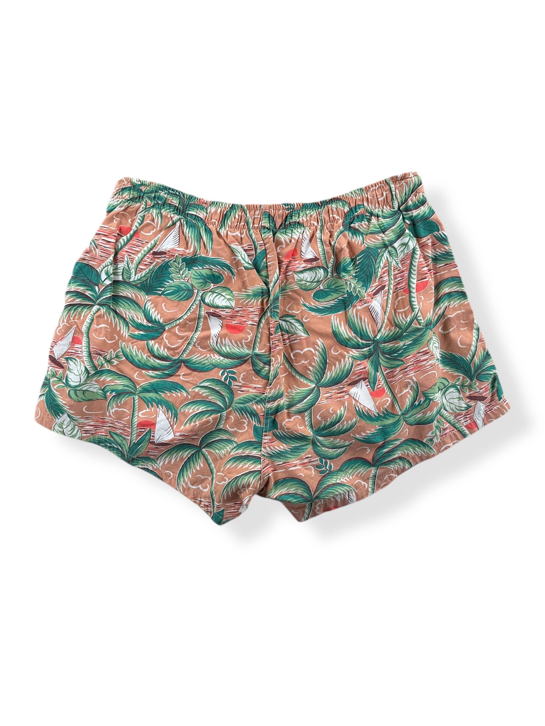 Back of Vintage McGregor Bates Big N Little Aloha Shorts W32