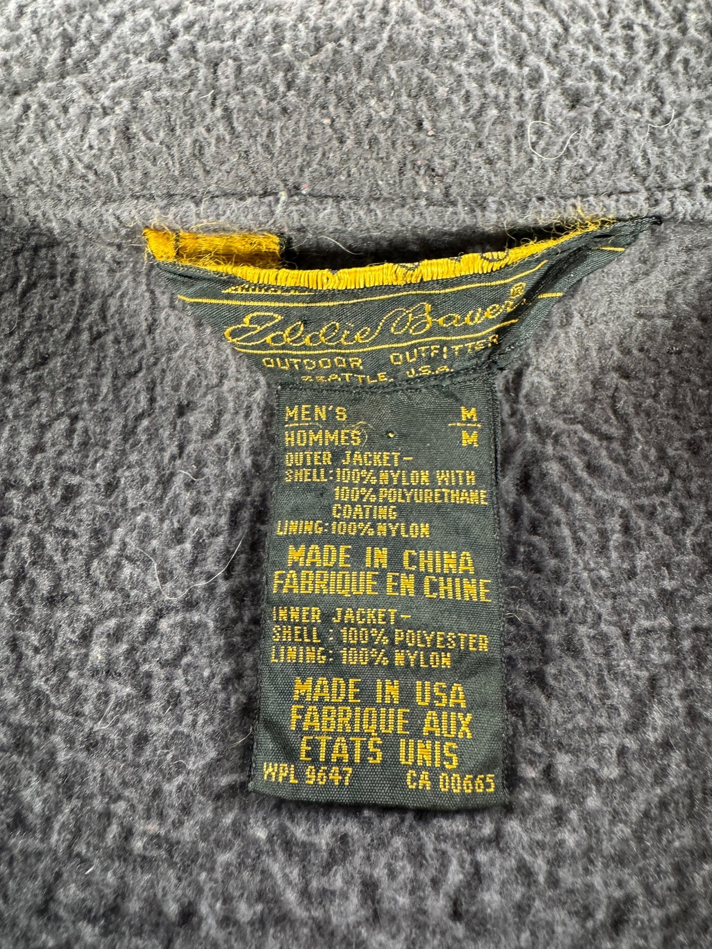 Tag on Vintage Eddie Bauer MIUSA Fleece Jacket SZ M