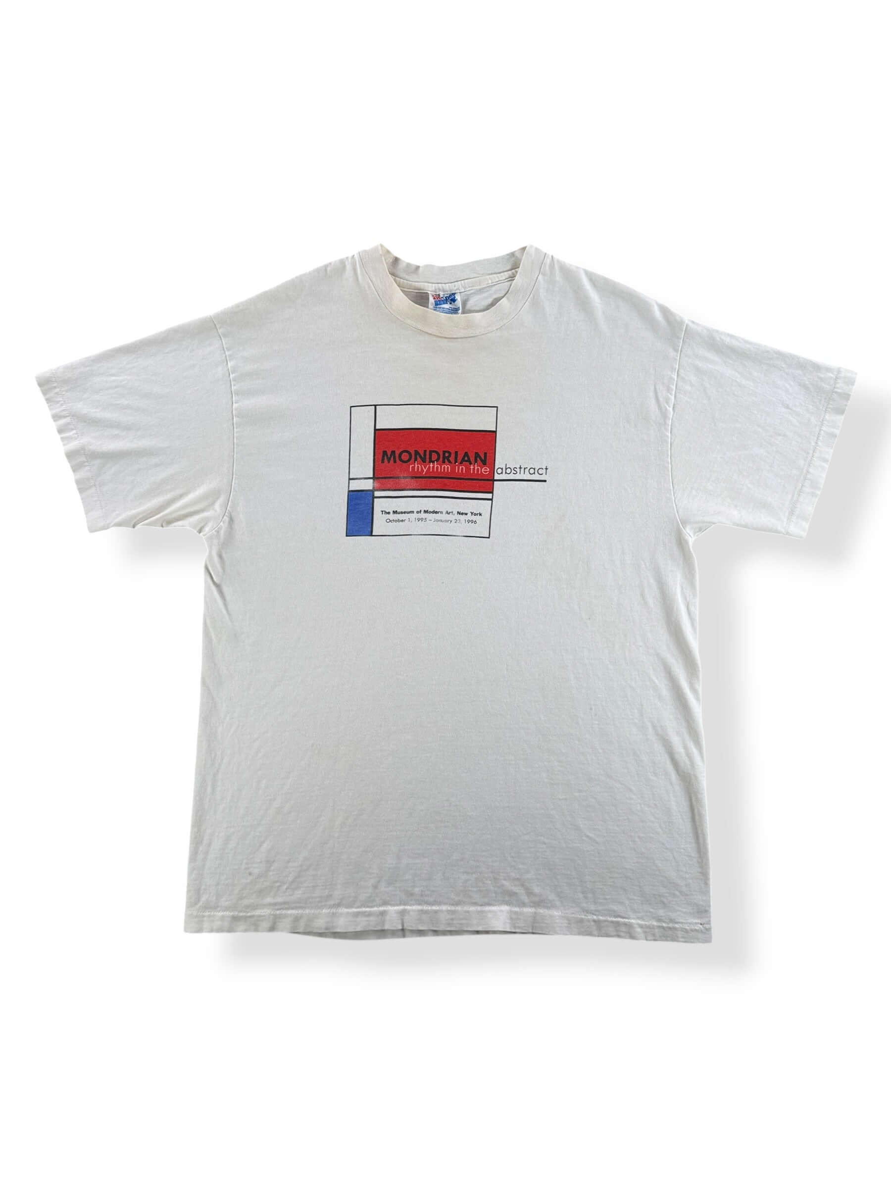 Front of Vintage MOMA 1996 Mondrian Exhibit Tee SZ L