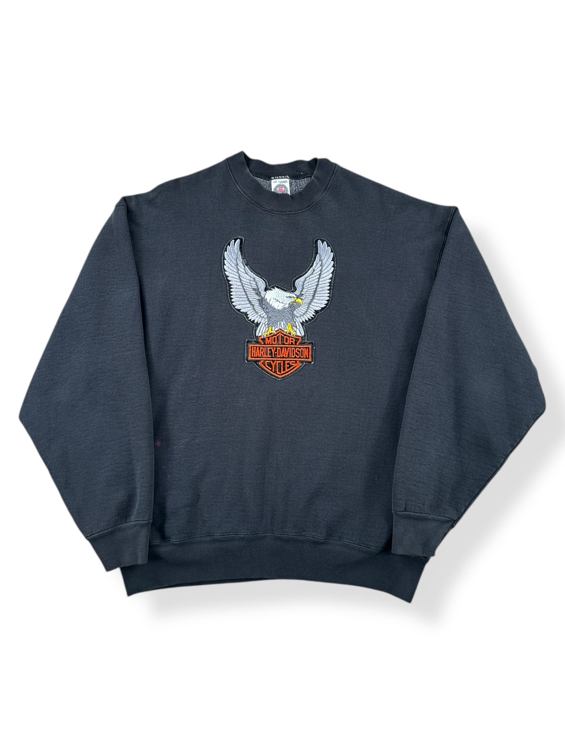 Front of Vintage Munsingwear Harley Davidson Crewneck SZ L AS IS