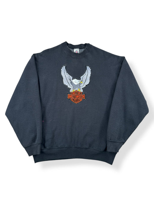 Front of Vintage Munsingwear Harley Davidson Crewneck SZ L AS IS