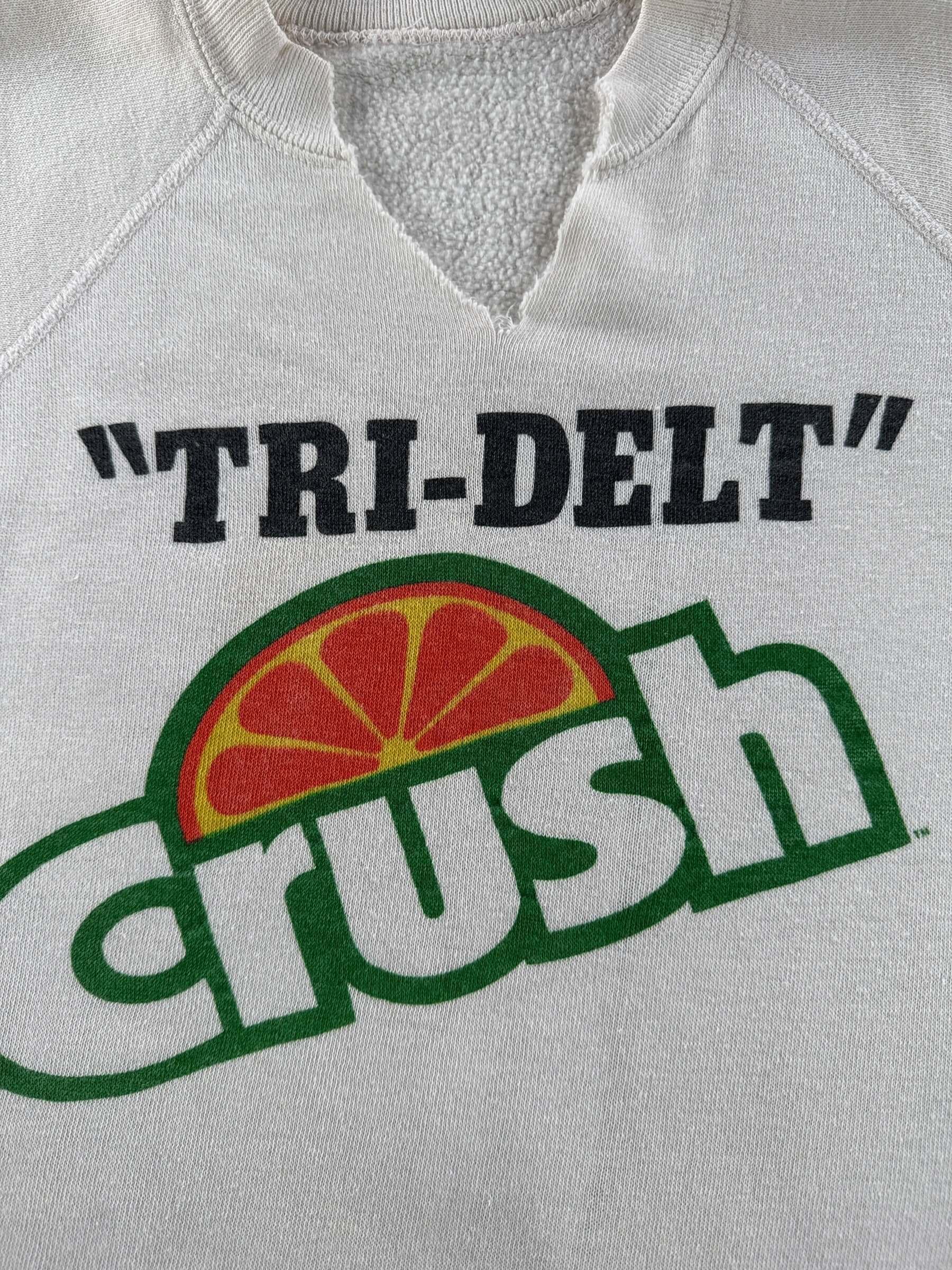 Graphic of Vintage Tri-Delt Crush Cut Off Crewneck SZ S