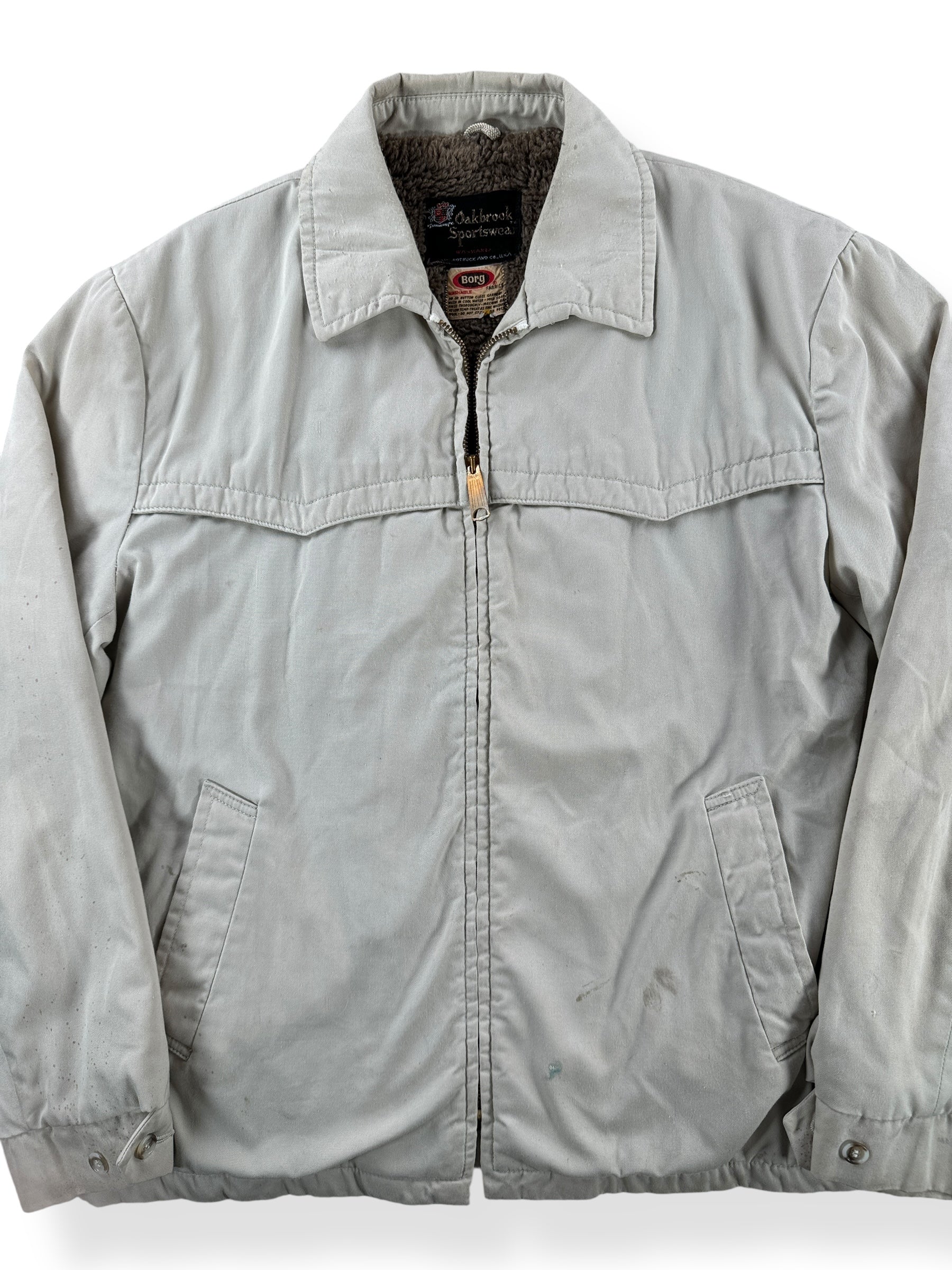 Front Close Up of Vintage 60s Oakbrook Sportswear Jacket SZ L