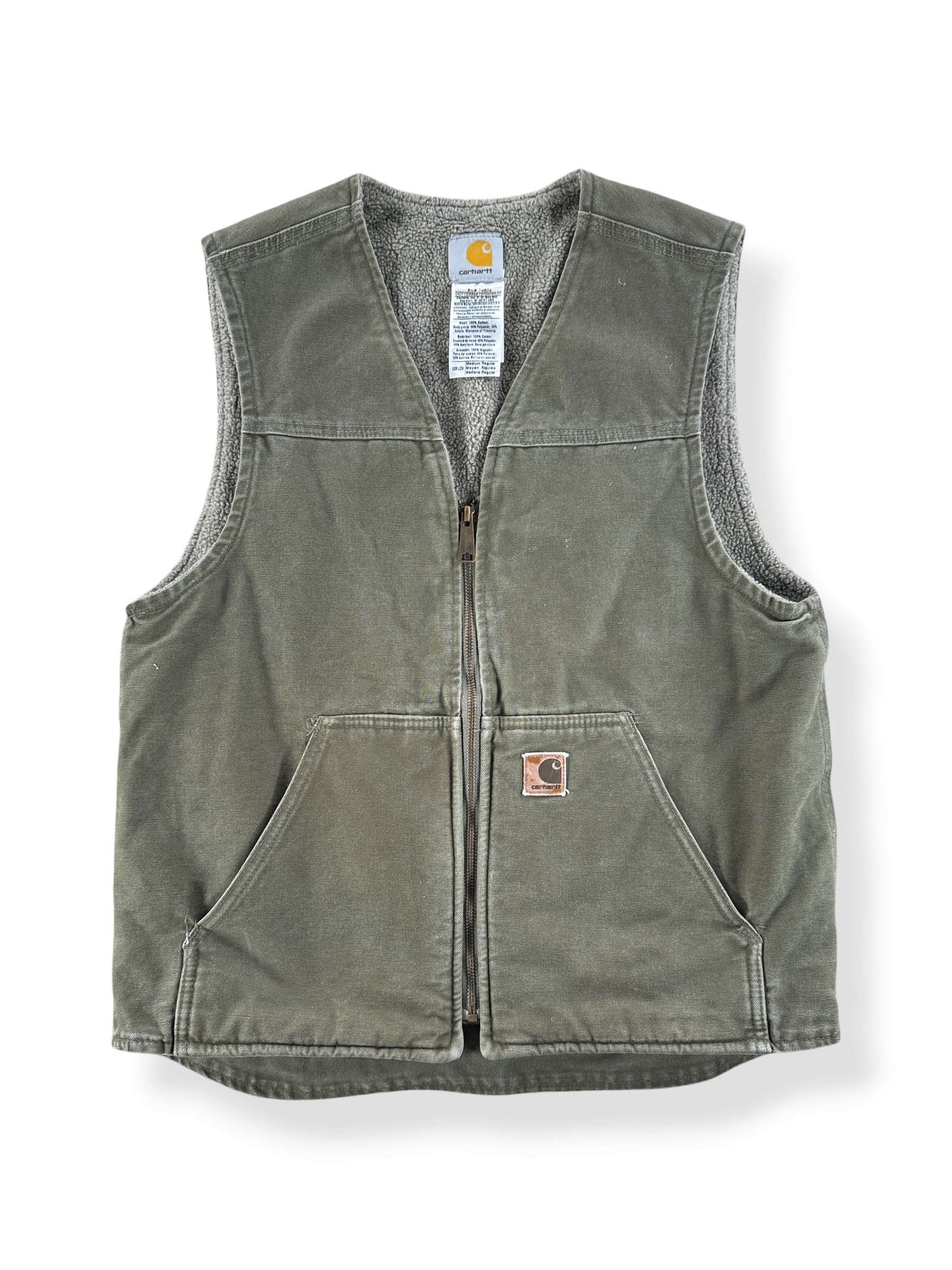 Front of Carhartt Shearling Vest SZ M