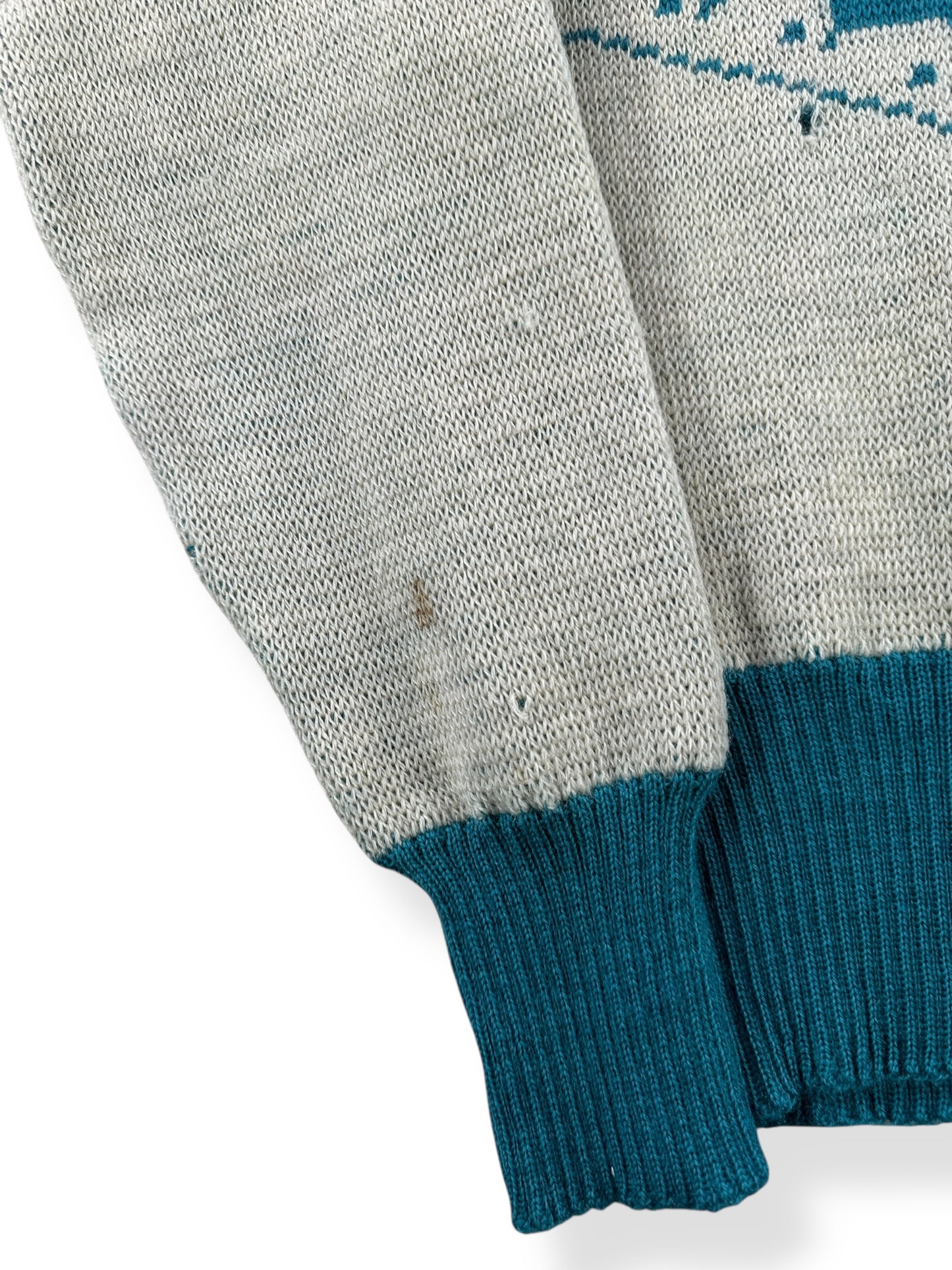 Holes on Vintage 1940s Jantzen Let 'Em Buck Sweater SZ XS