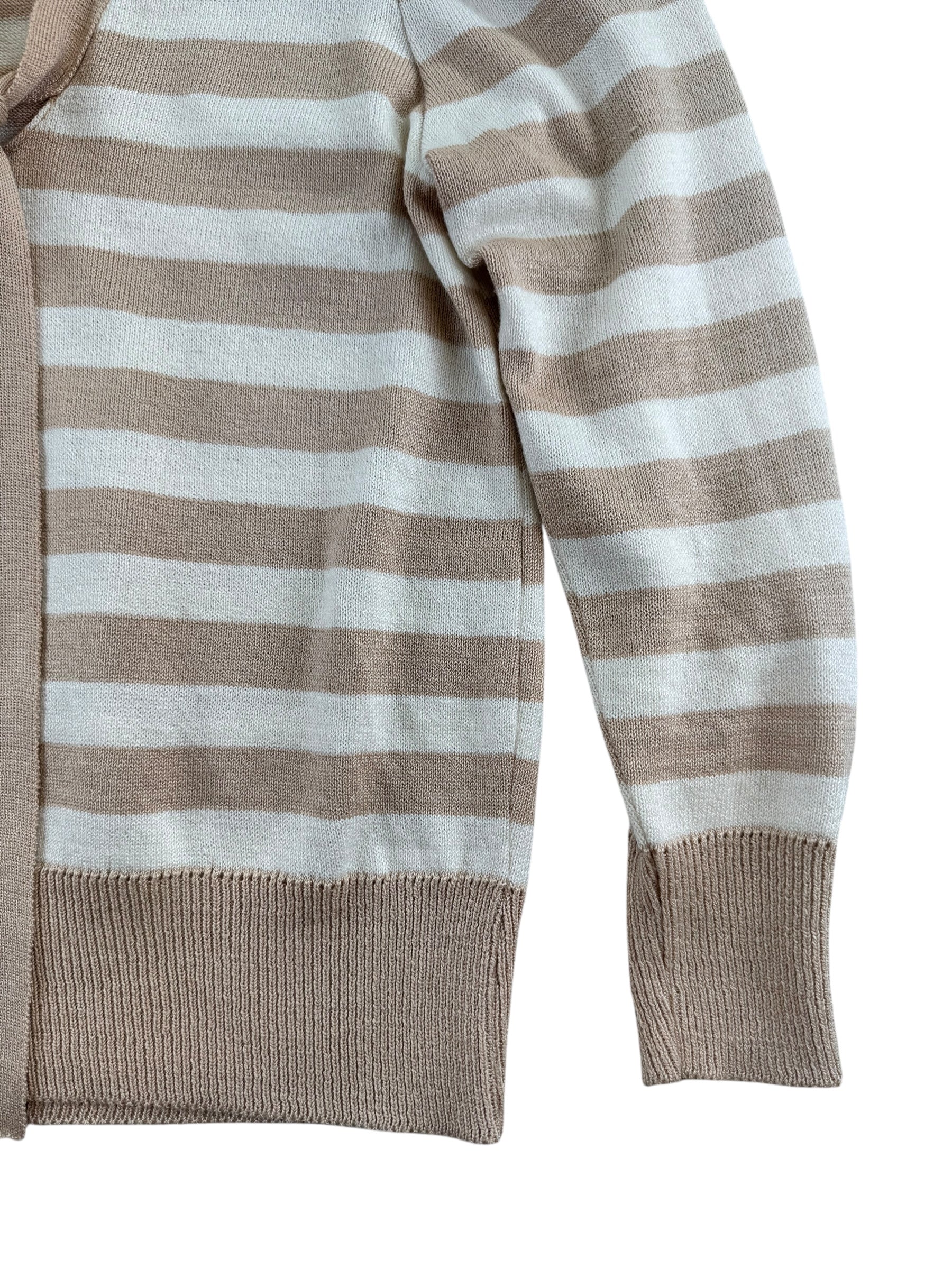 Bottom left side of 1980s Avanti Striped Knit Top M