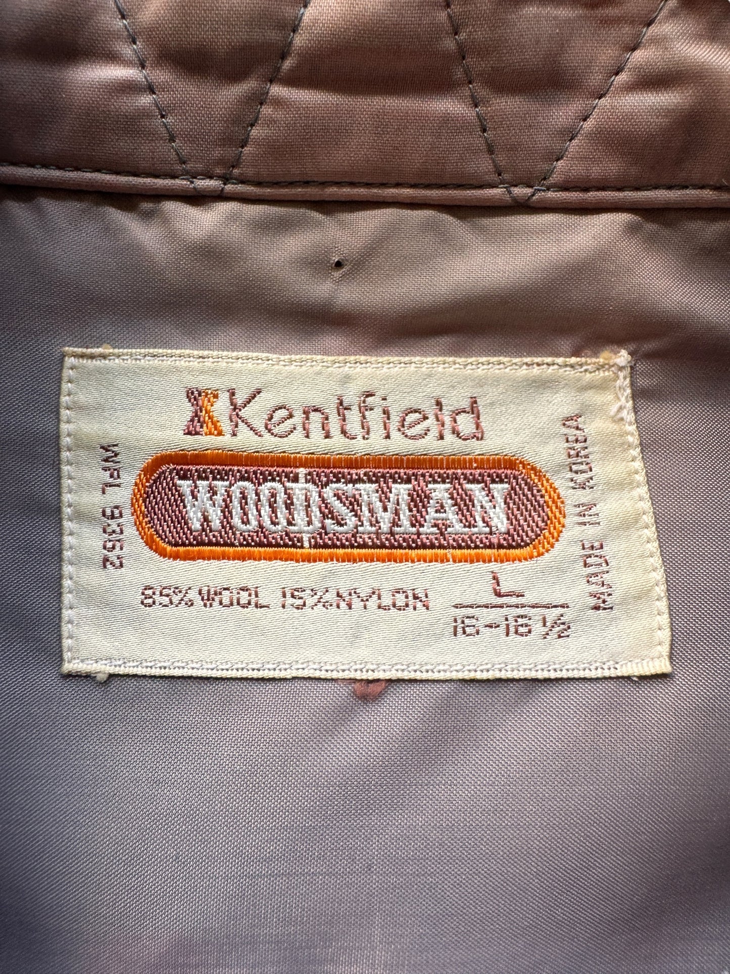 tag on Vintage Kentfield Wool Blend Flannel SZ L