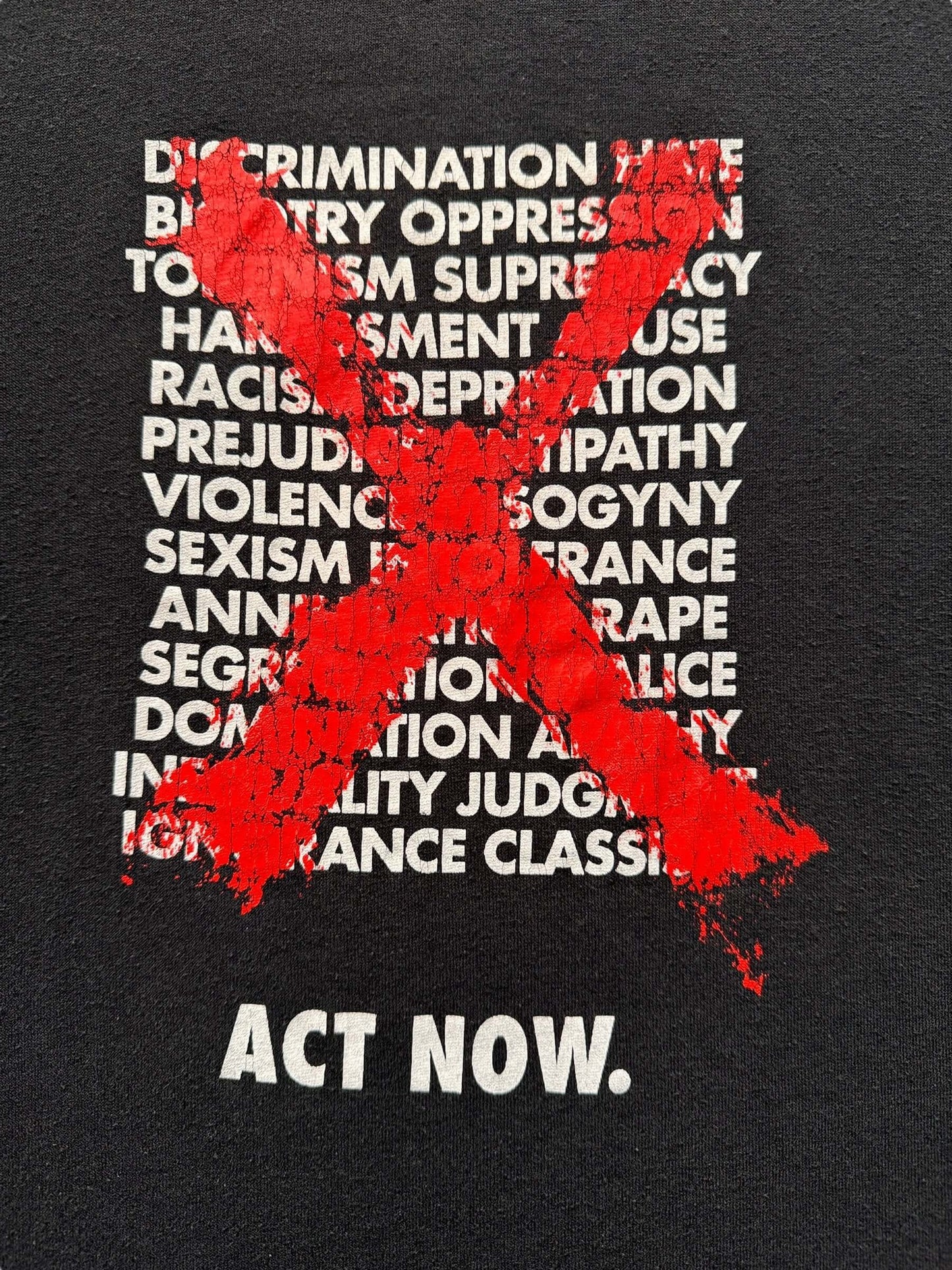 front graphic of Vintage 90s Act Now Activism Tee SZ XL