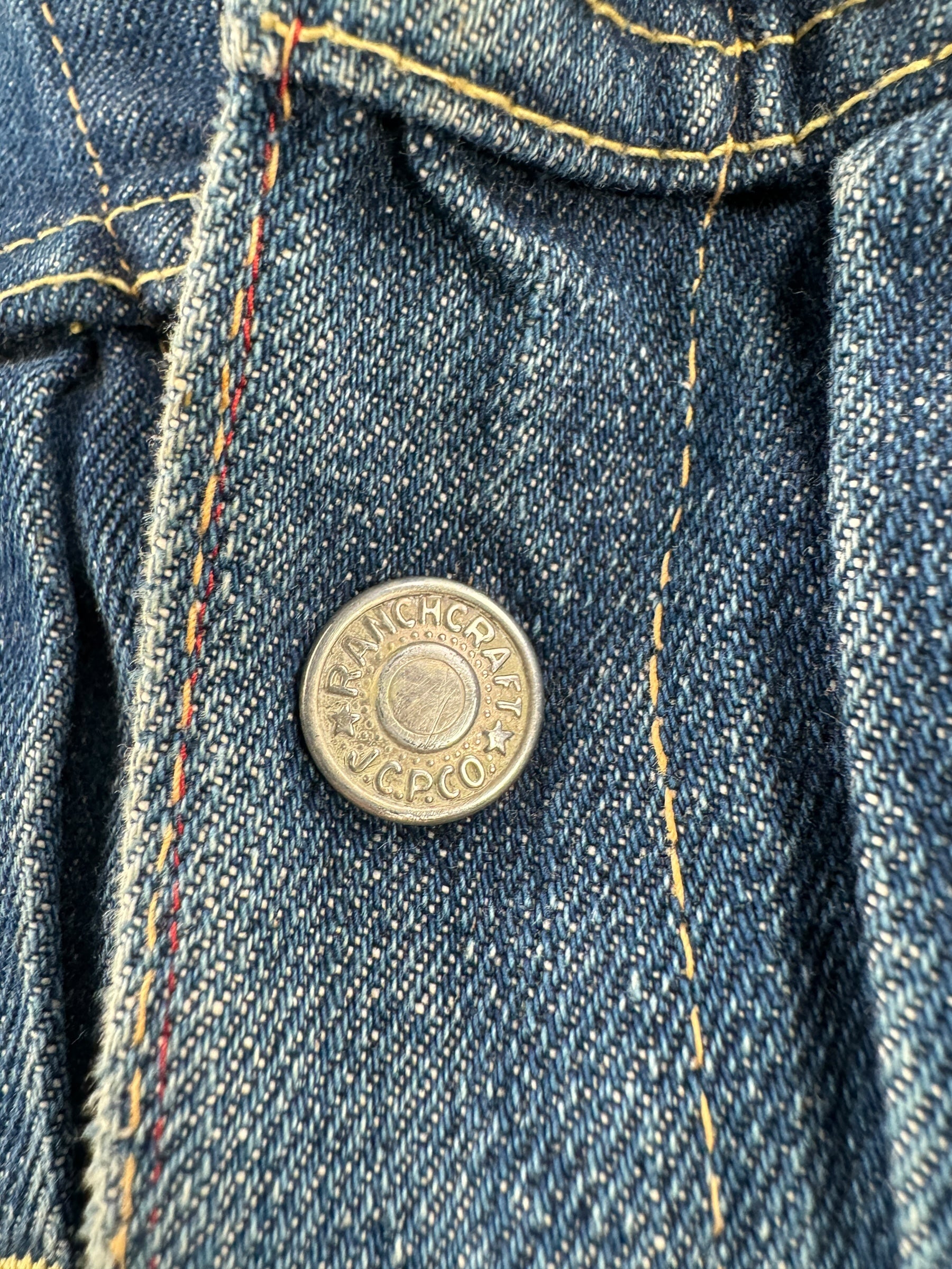 Button on Vintage Ranchcraft Selvedge Denim Jacket SZ M