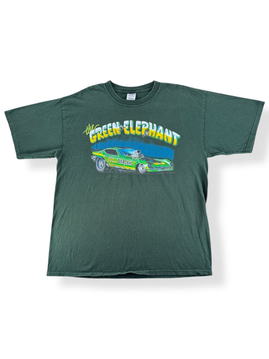 Front of Vintage The Green Elephant Tee SZ XL
