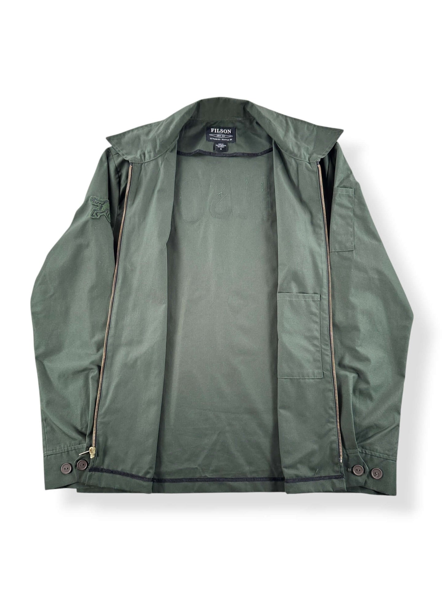Inside of Filson Grounds Crew Ebbets Field Light Jacket SZ M