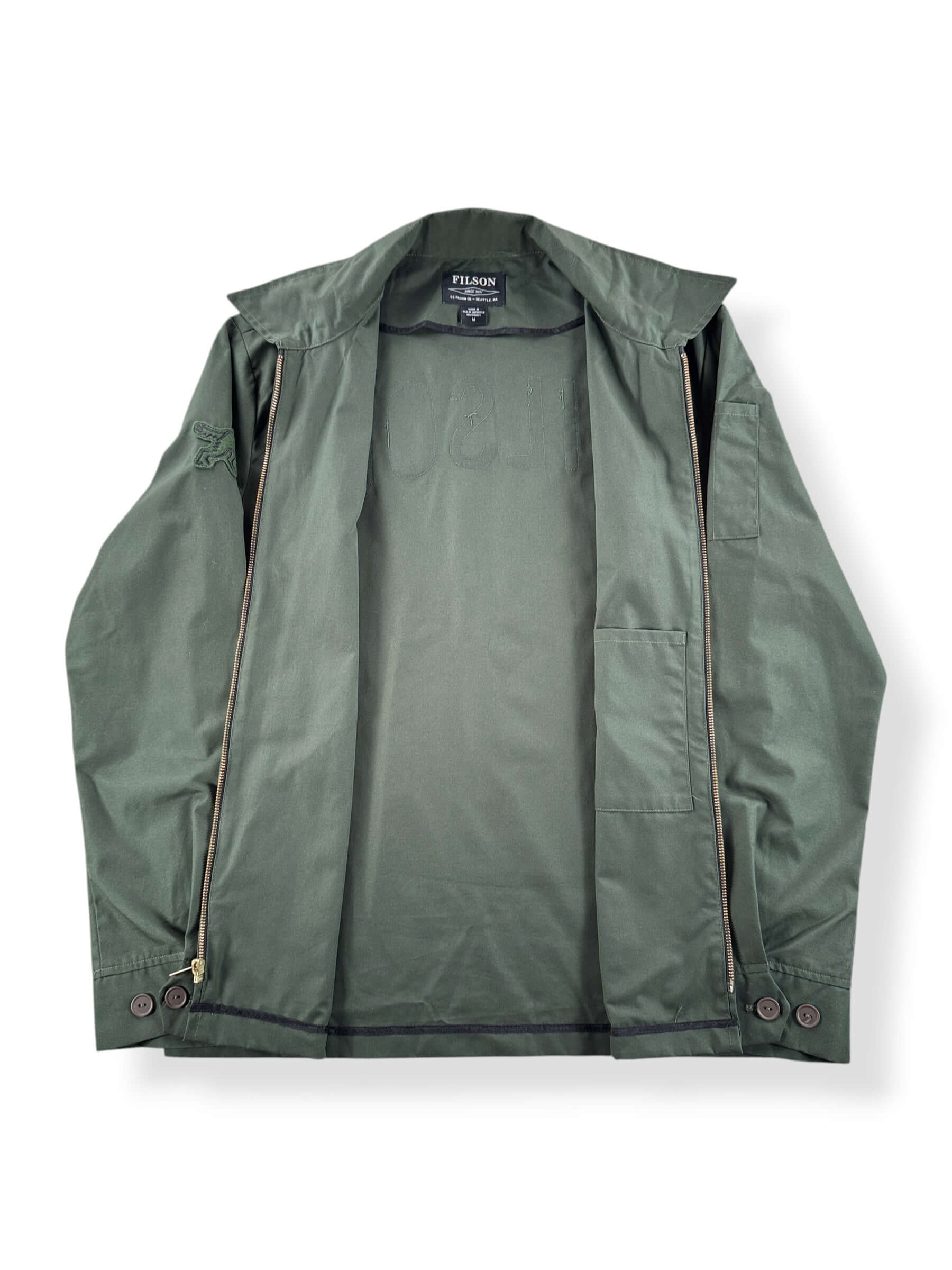 Inside of Filson Grounds Crew Ebbets Field Light Jacket SZ M