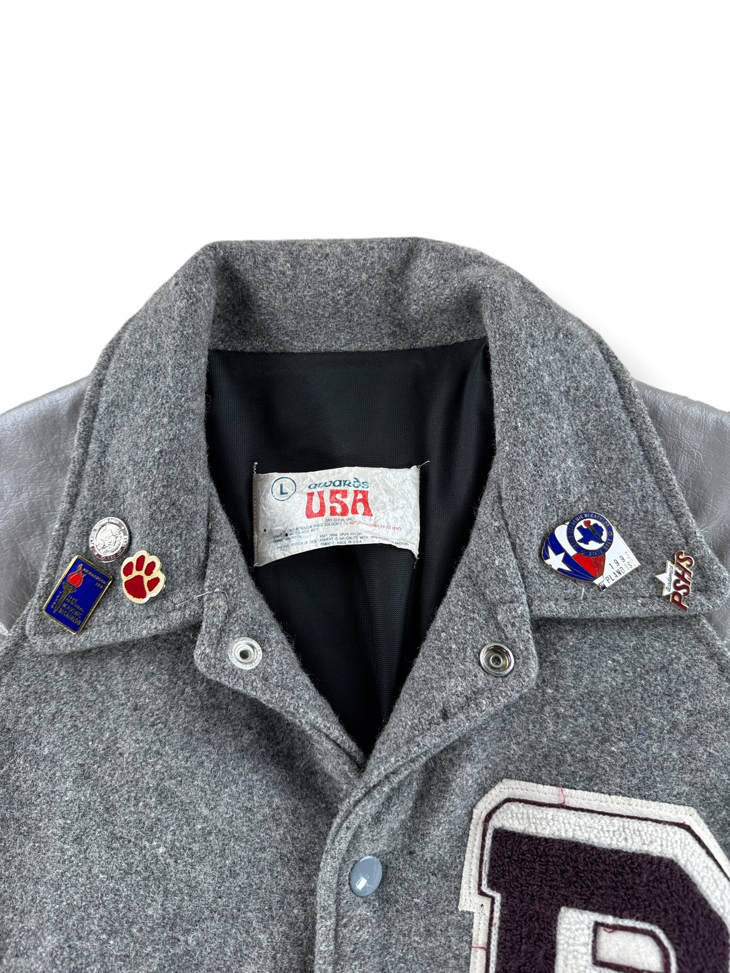 Tag on Vintage Varsity Jacket SZ L