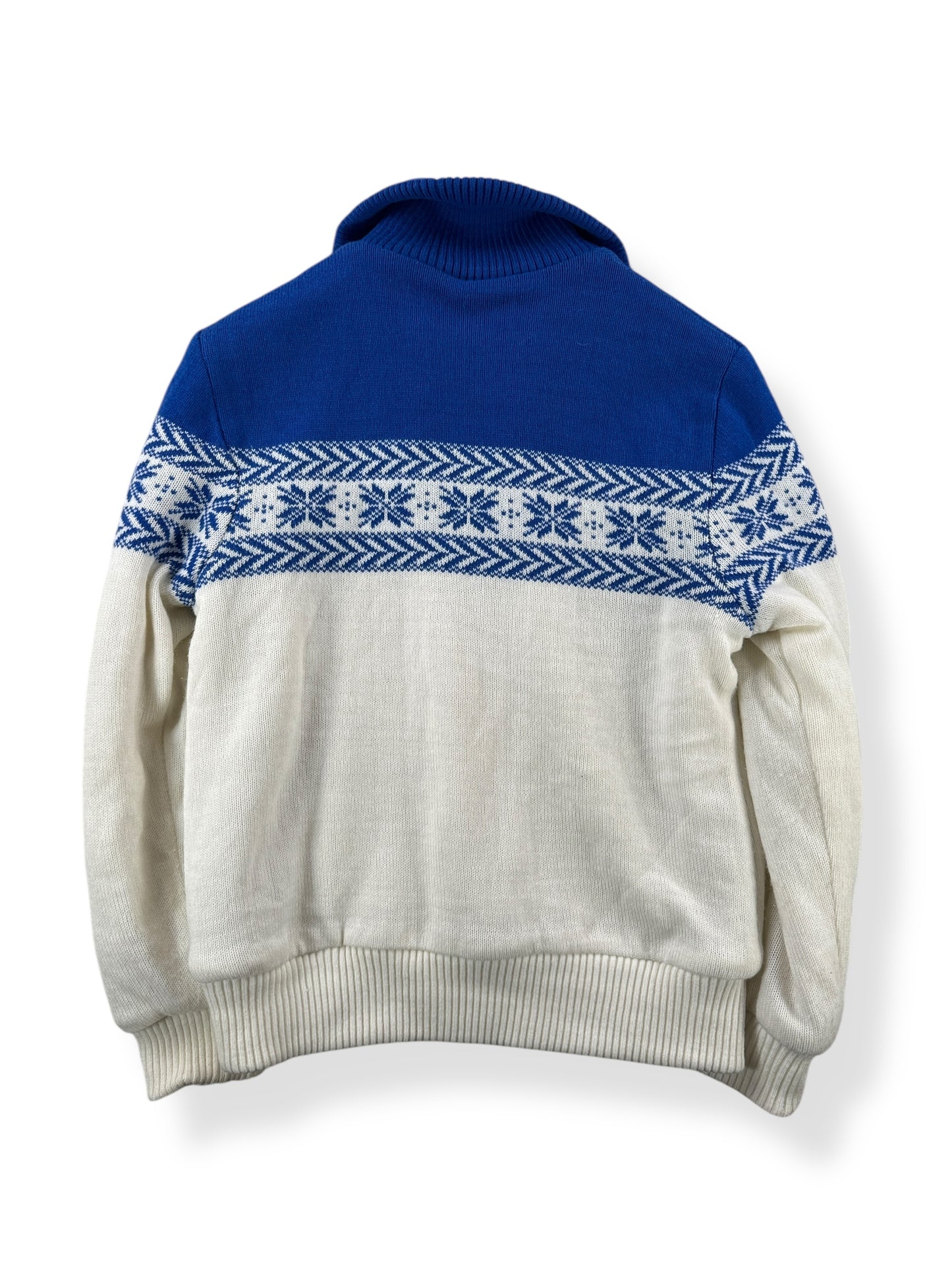 Back of Vintage Fingerhut Fashions Shearling Lined Sweater SZ M AS IS