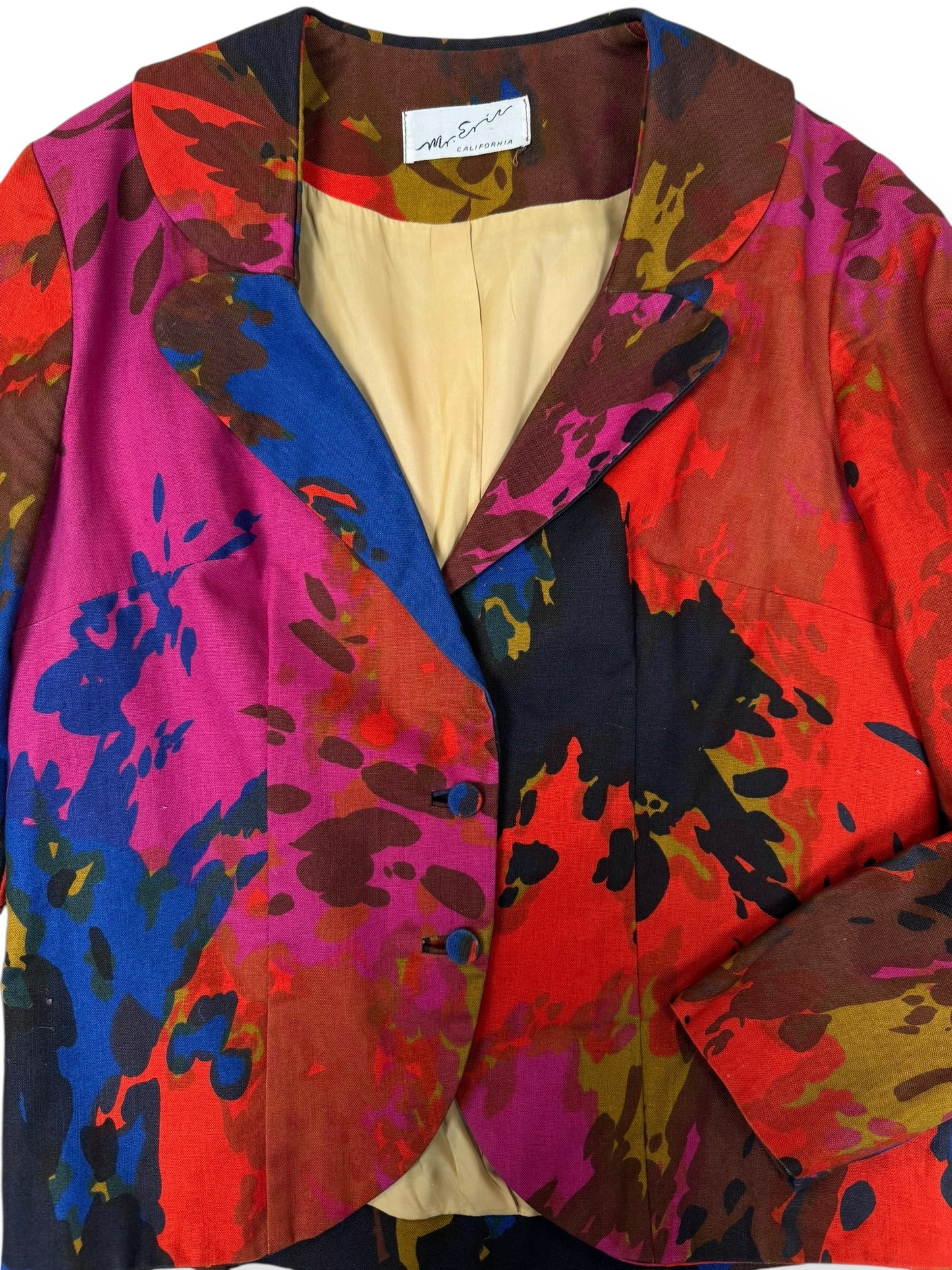 Front of 1960s Mr. Eric Colorful Dress Jacket M