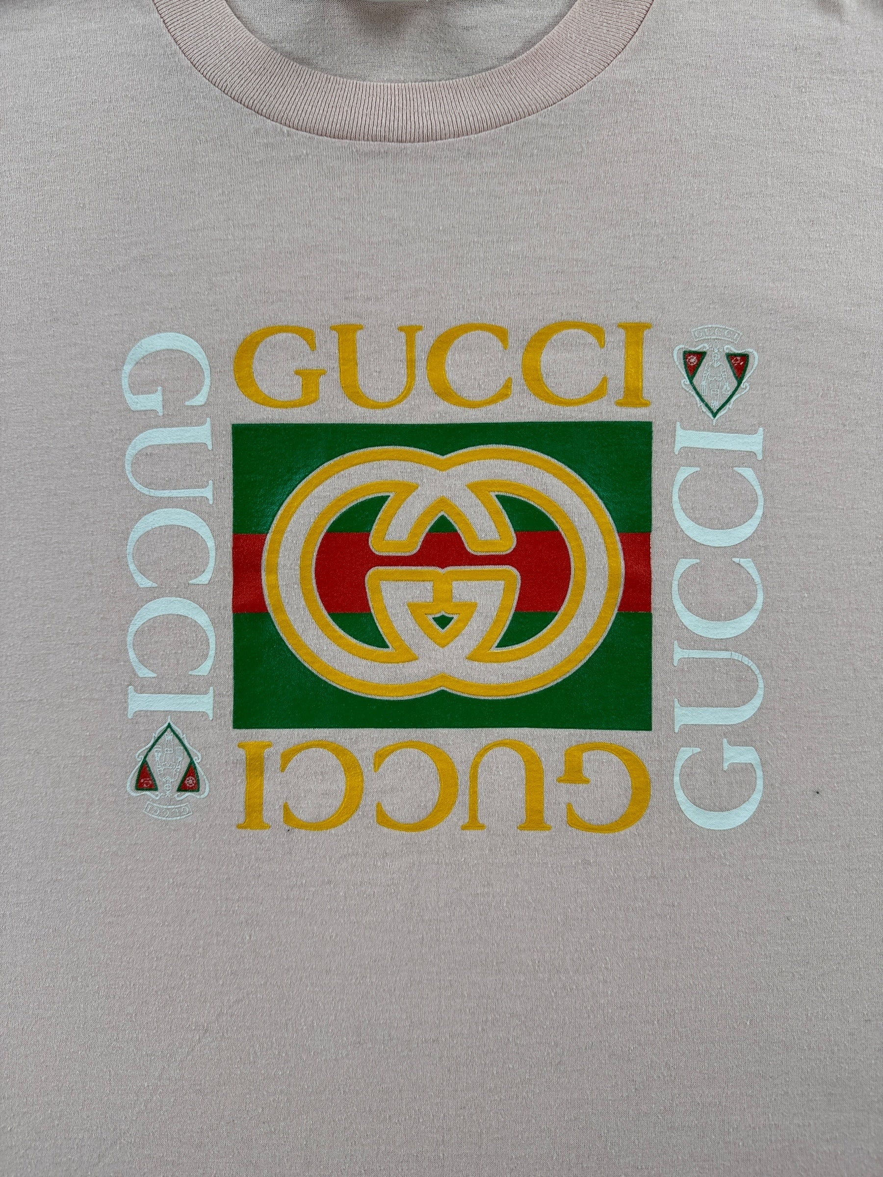 Graphic of Vintage Bootleg Gucci Tee SZ M