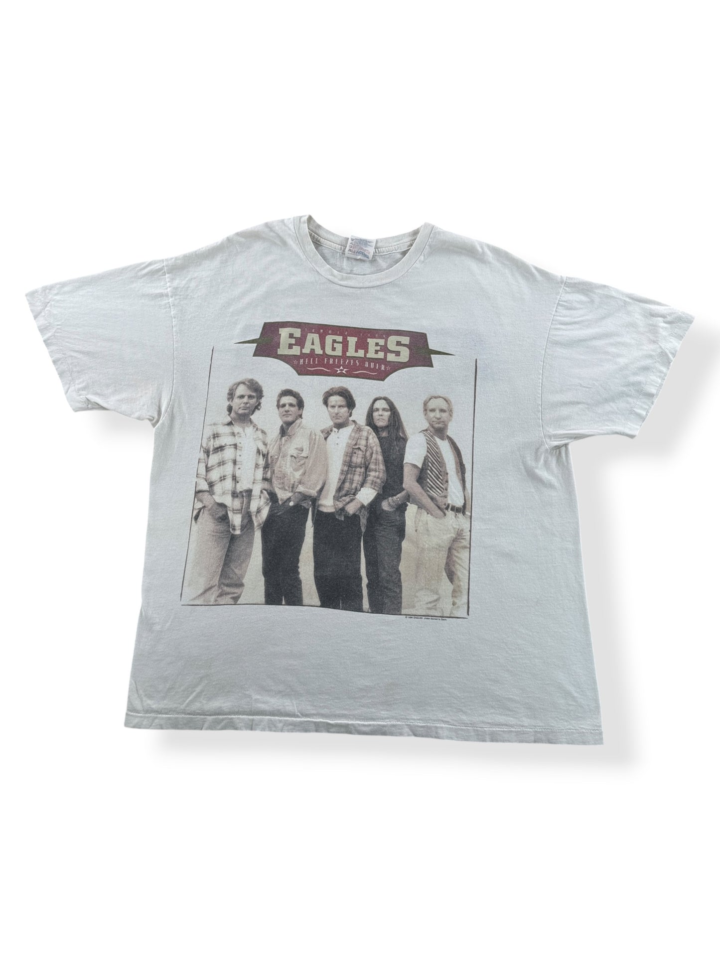 Front of Vintage Eagles Hell Freezes Over Tee SZ XXL (Fits XL)