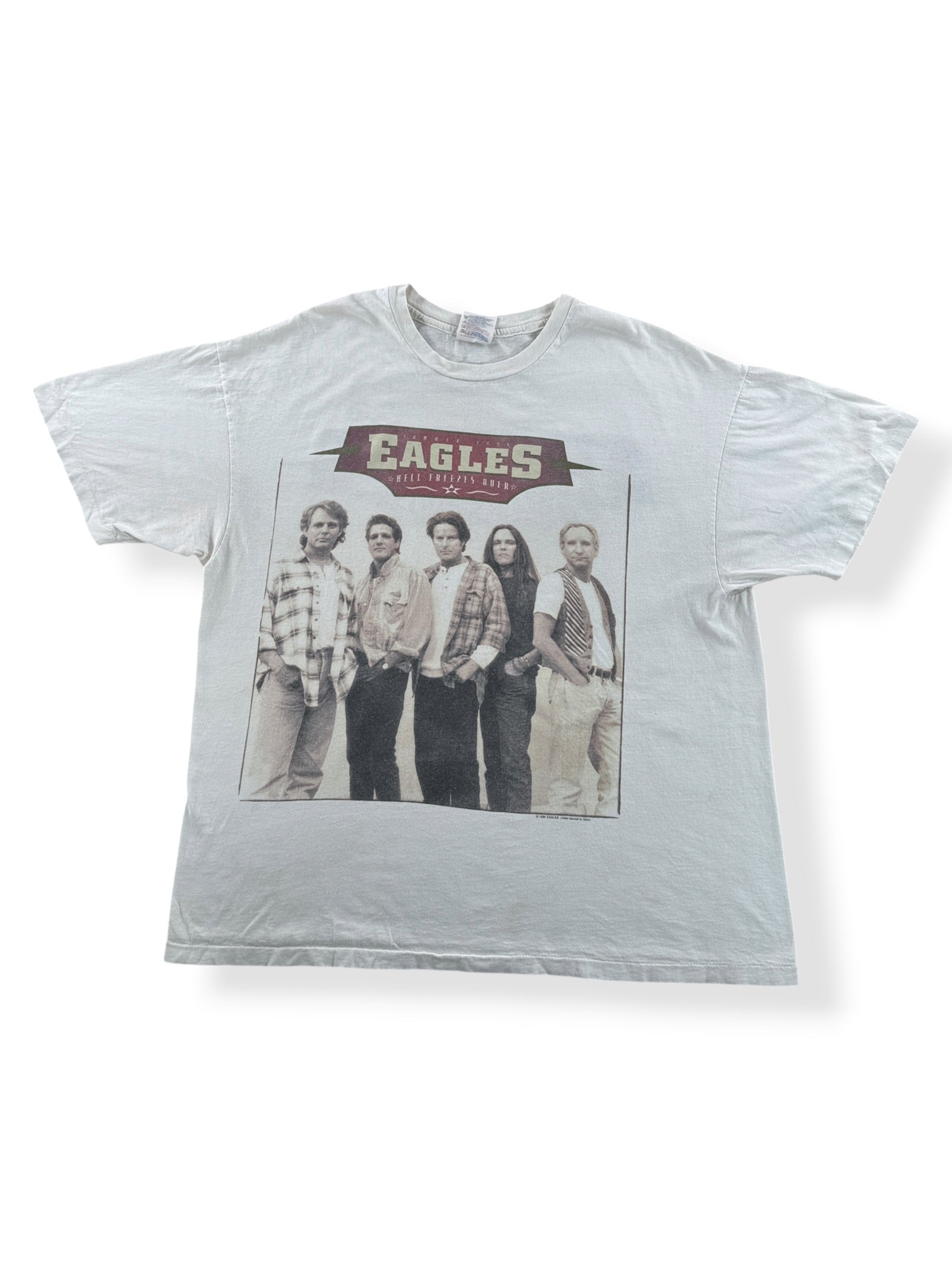 Front of Vintage Eagles Hell Freezes Over Tee SZ XXL (Fits XL)
