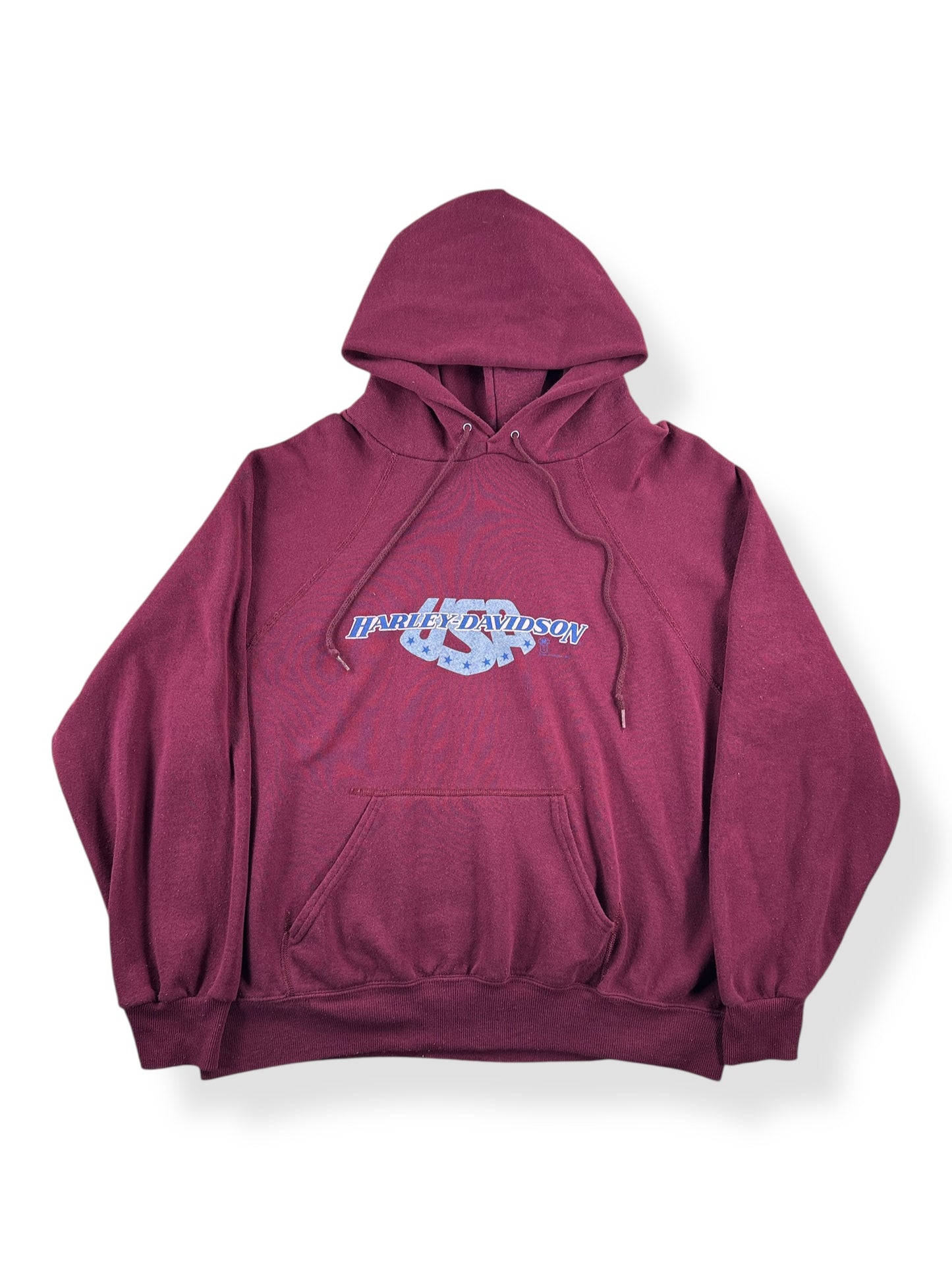 Front of Vintage '86 Harley Hoodie SZ XL