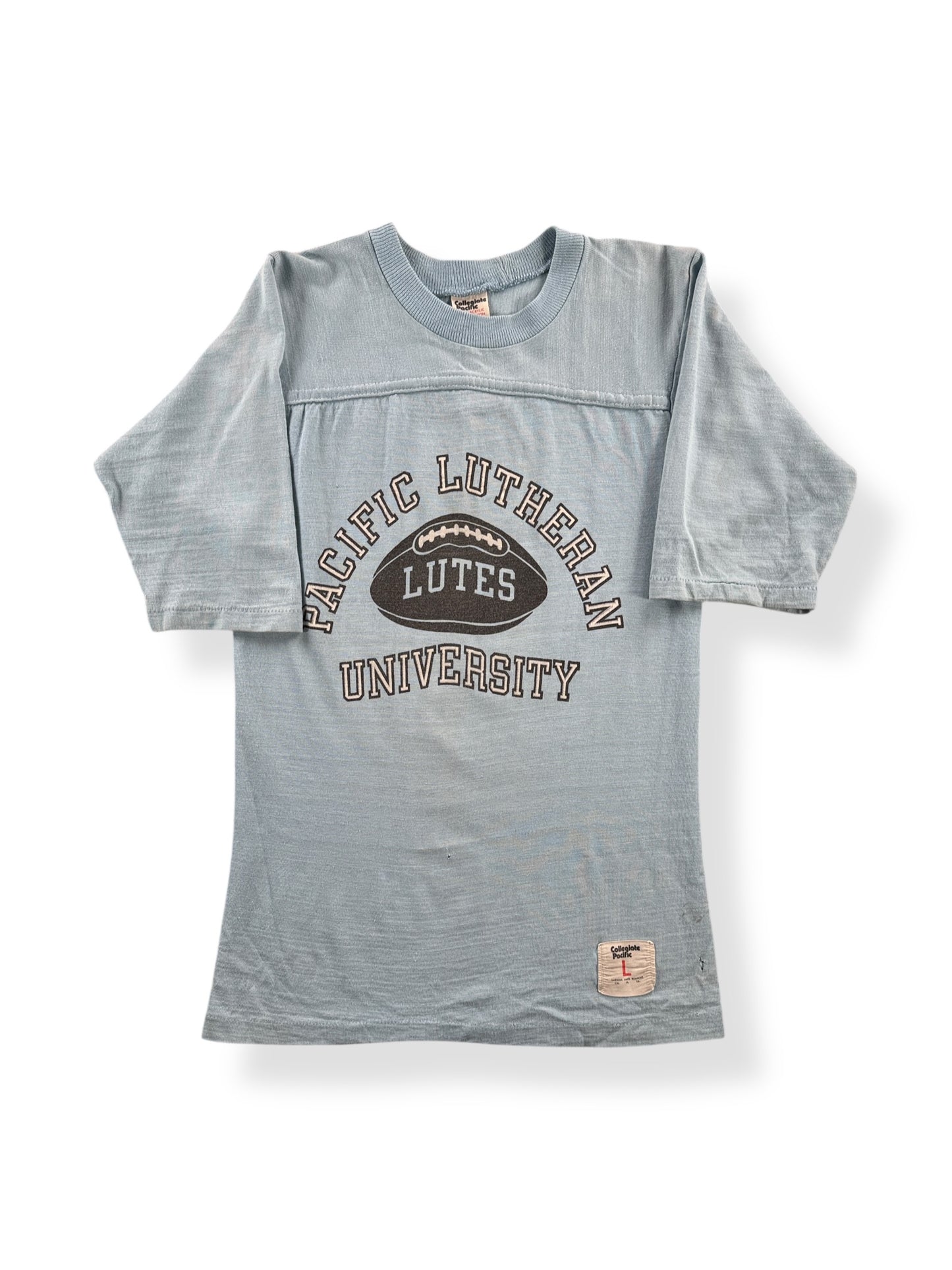 Front of Vintage Pacific Lutheran University Jersey Tee SZ XXS