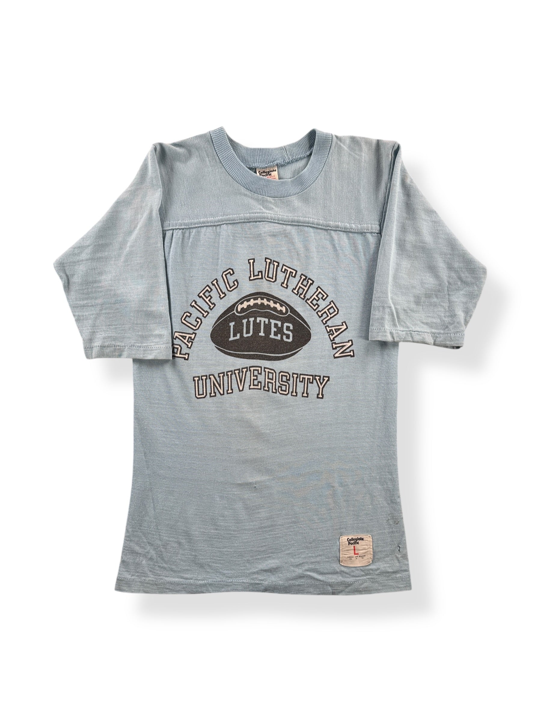 Front of Vintage Pacific Lutheran University Jersey Tee SZ XXS