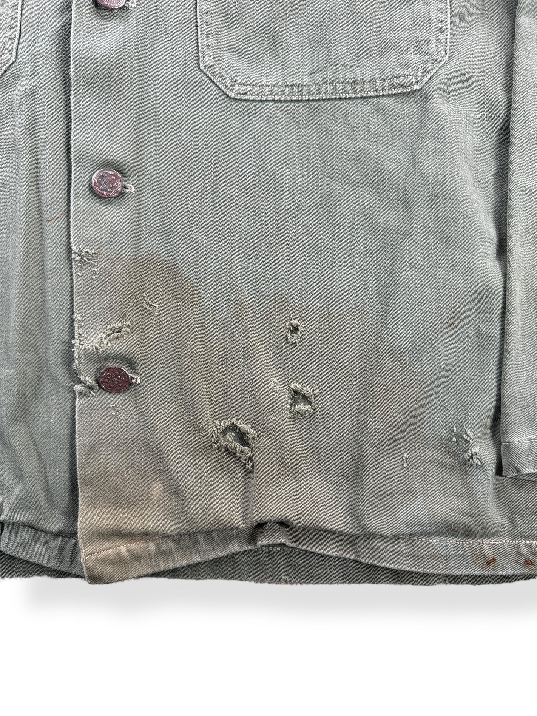 Holes and Stains on Vintage 13 Star Military Top SZ M