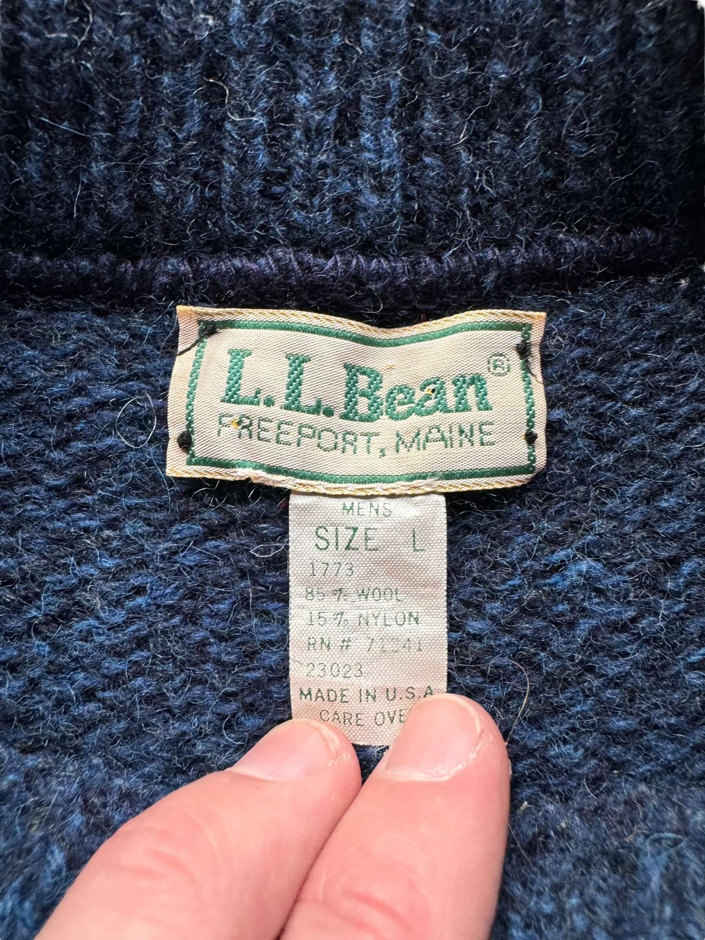 tag on Vintage L.L.Bean Knit Sweater SZ L