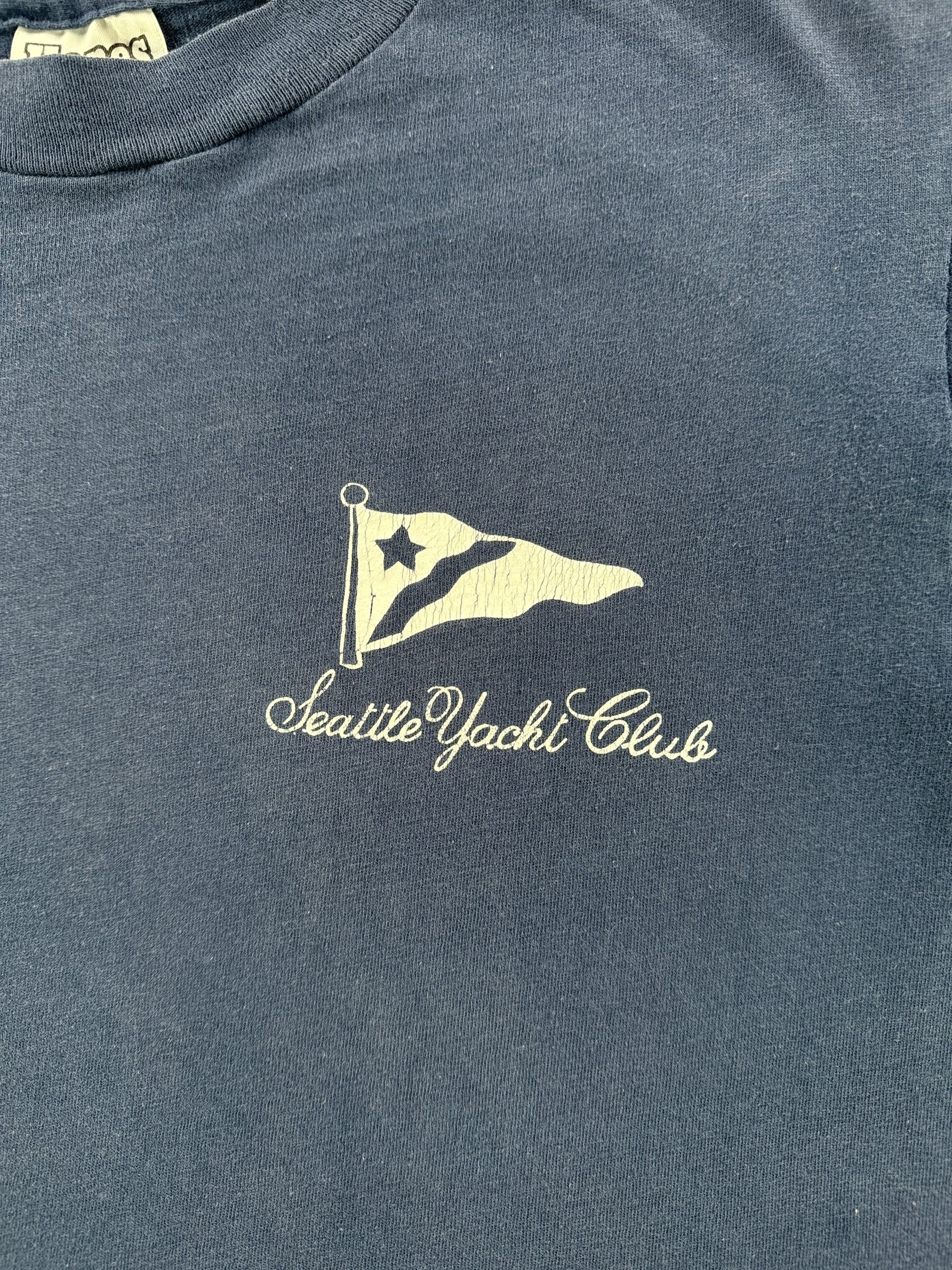 Front Graphic of Vintage Seattle Yacht Club Tee SZ S