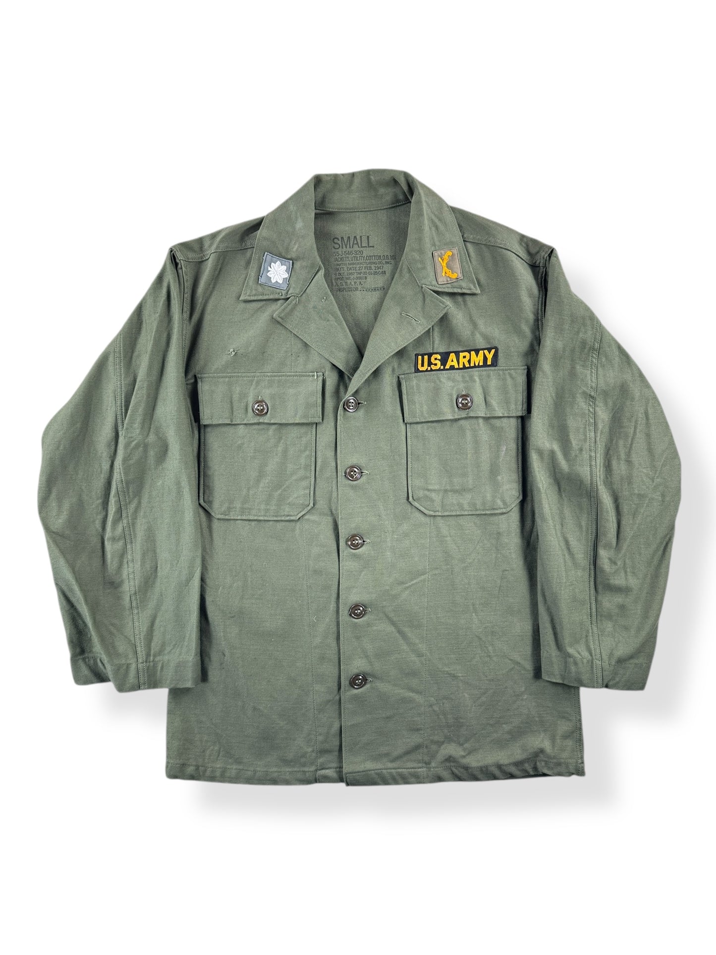 Front of Vintage Korean War OG 107 Top SZ S