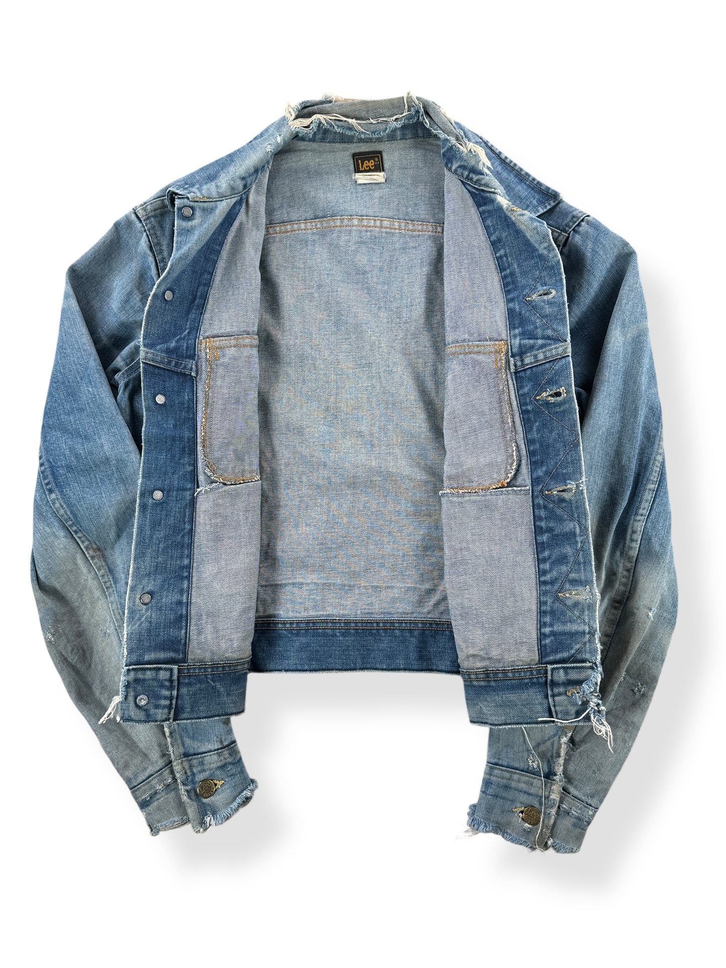 Inside of 80s Lee 101-J Distressed Jacket SZ 44 Long