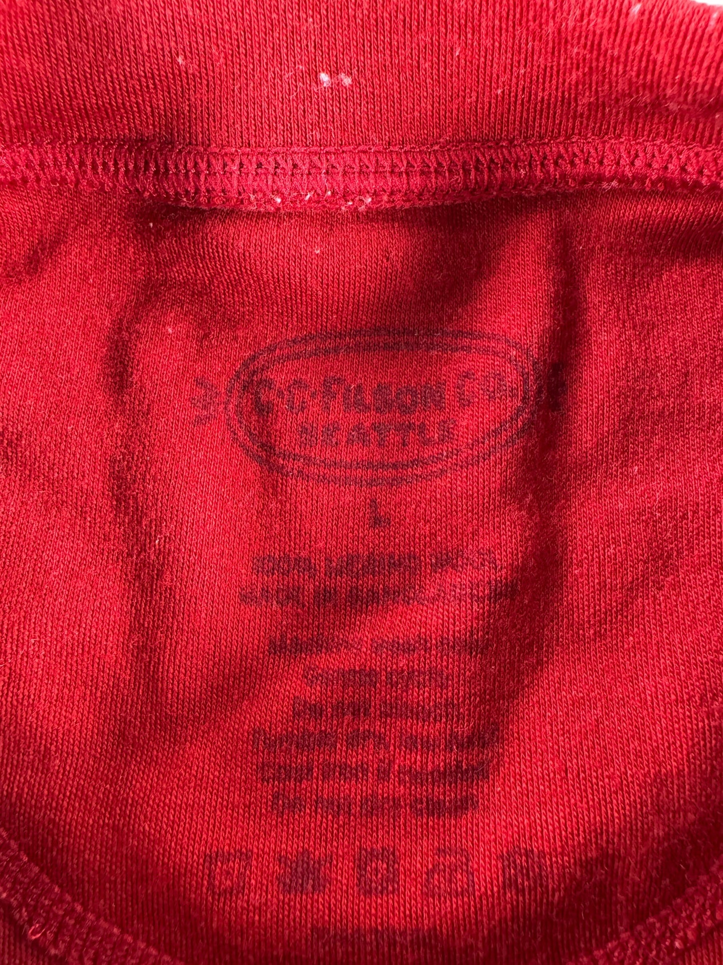 Label on Filson 280G Red Oak Merino Wool Crewneck SZ L