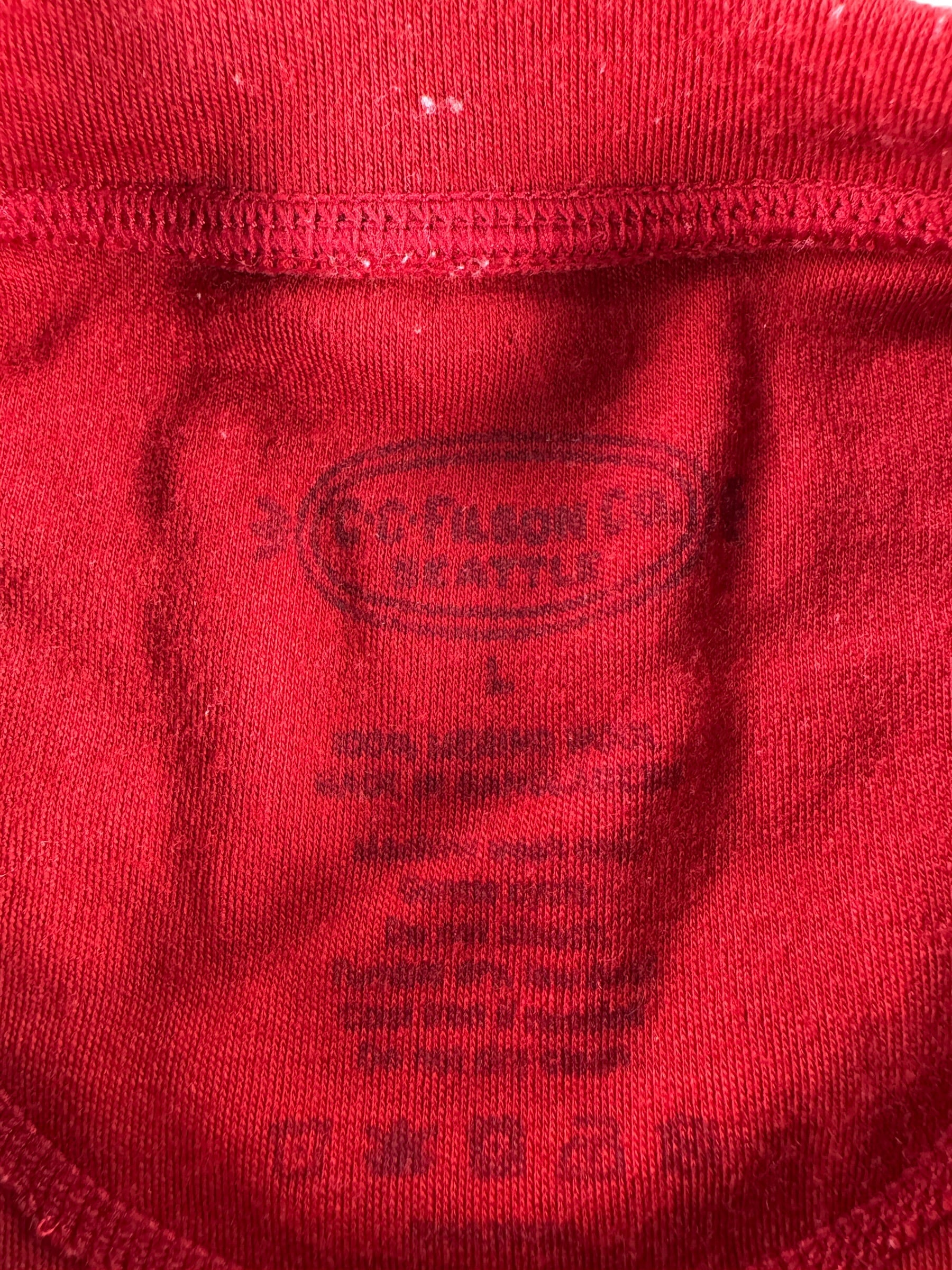 Label on Filson 280G Red Oak Merino Wool Crewneck SZ L