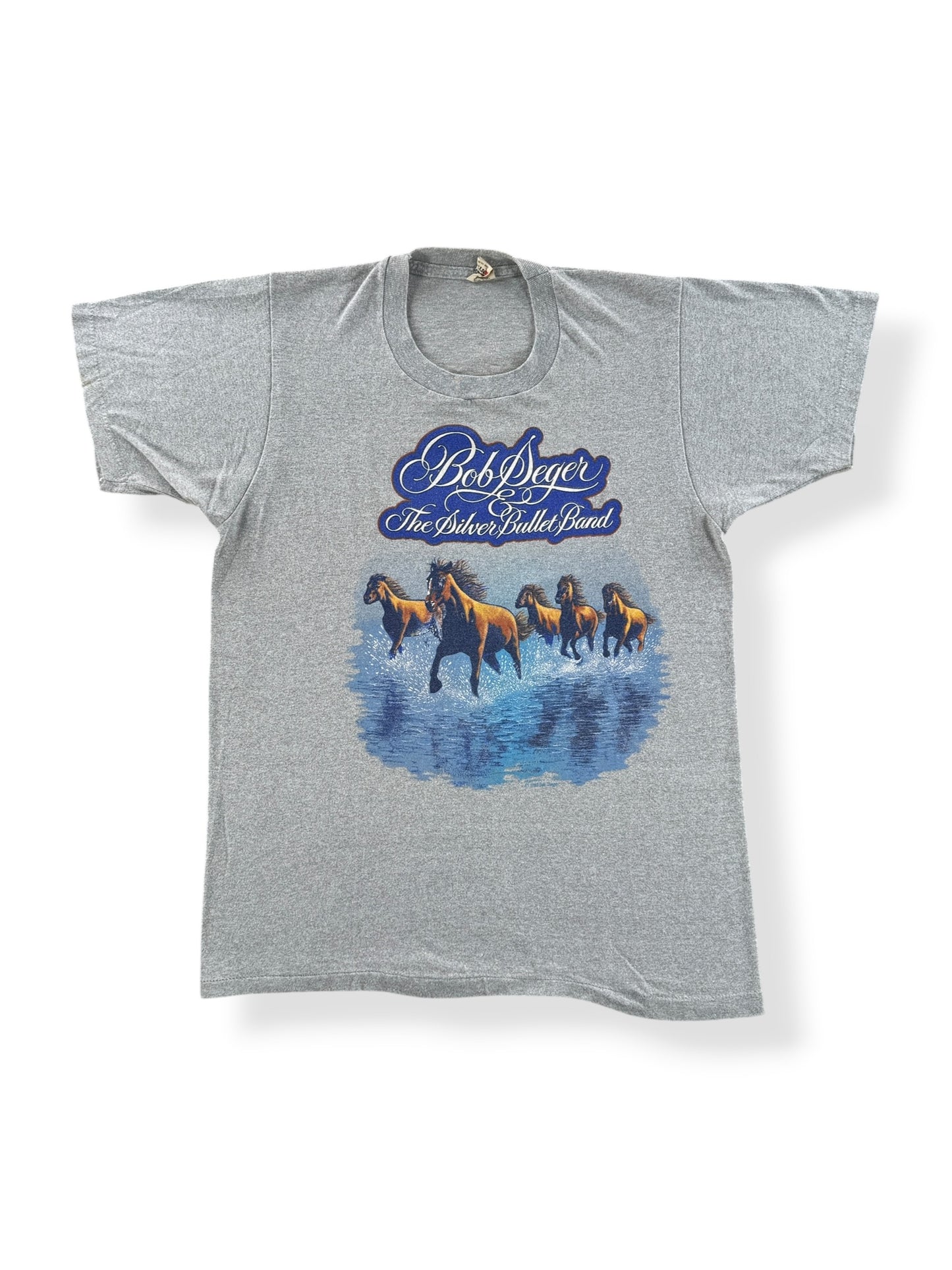 Front of Vintage 1983 Bob Seger Silver Bullet Band Tee SZ L (Fits M)