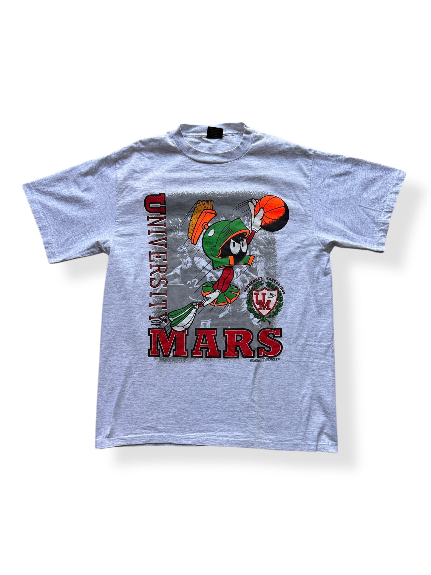 Front of Vintage Marvin the Martian University of Mars Tee SZ XL