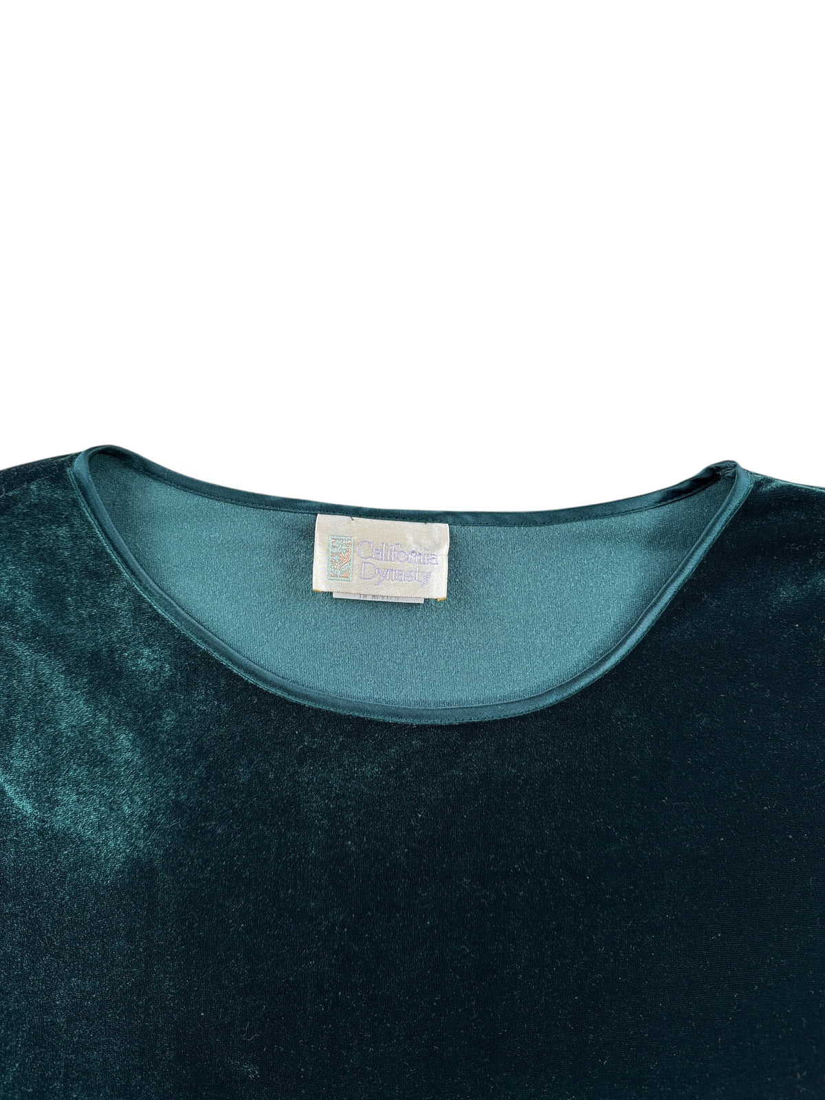 Collar on Vintage Green Velvet Top SZ M