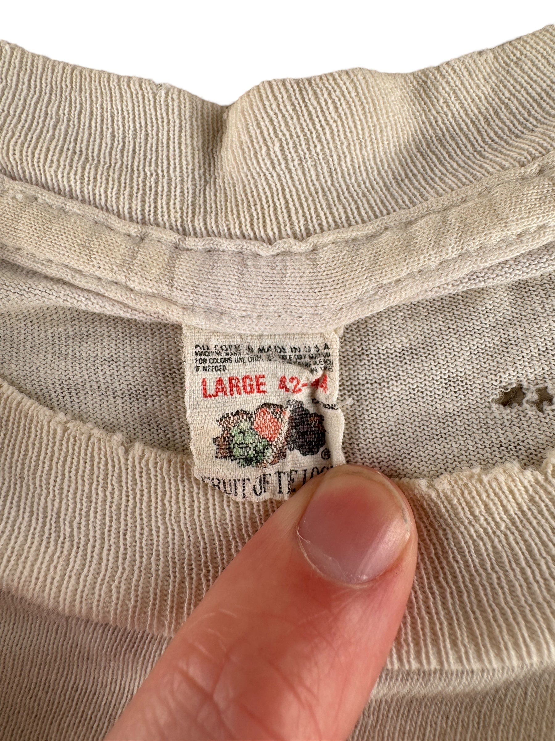 Tag on Vintage Blowed Out White FOTL Tee SZ M