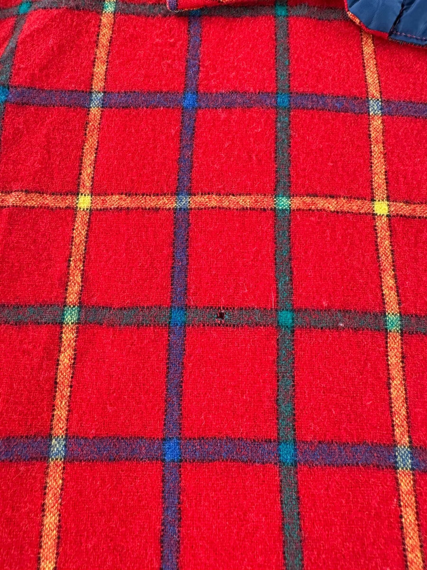 Hole on Vintage Red & Yellow Pendleton Flannel SZ L