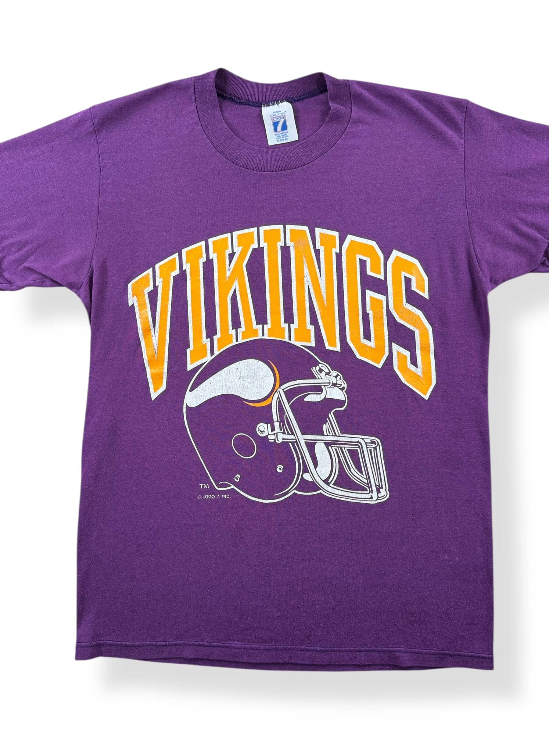 Front Close Up of Vintage MN Vikings Tee SZ M